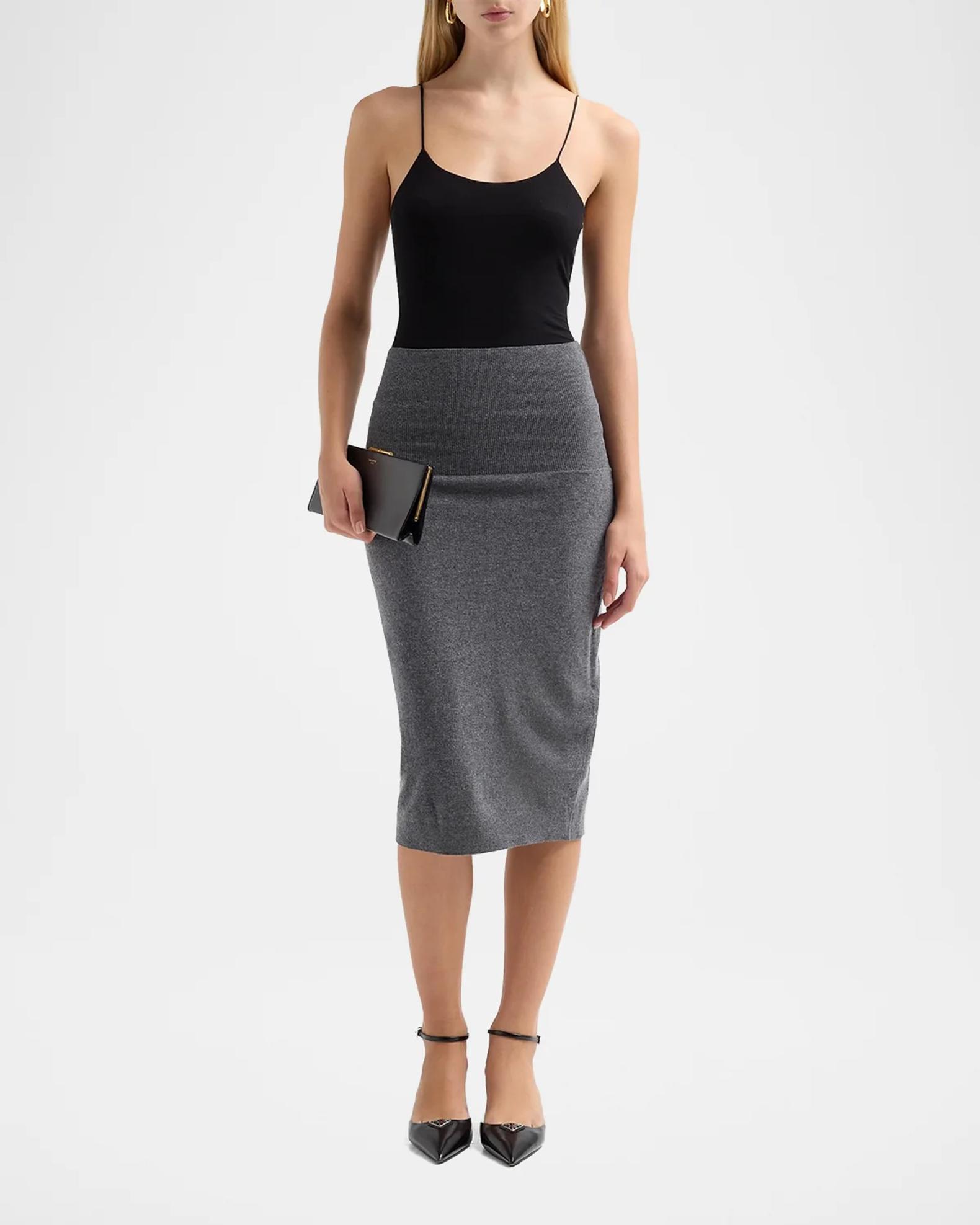 Stella McCartney Wool Knit Midi Pencil Skirt | Neiman Marcus