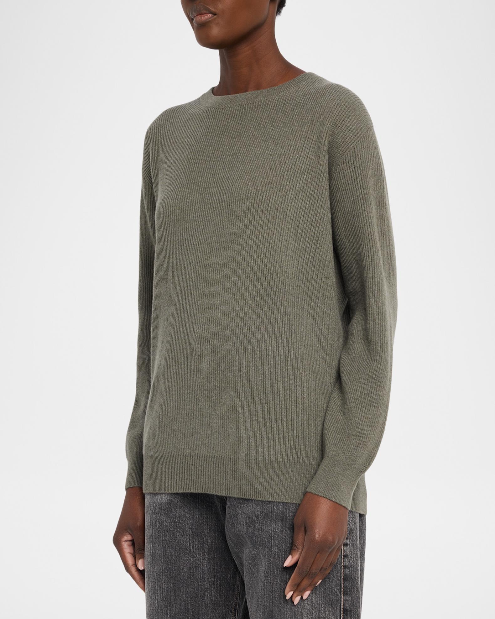 Brunello Cucinelli Cashmere Rib Crewneck Sweater | Neiman Marcus