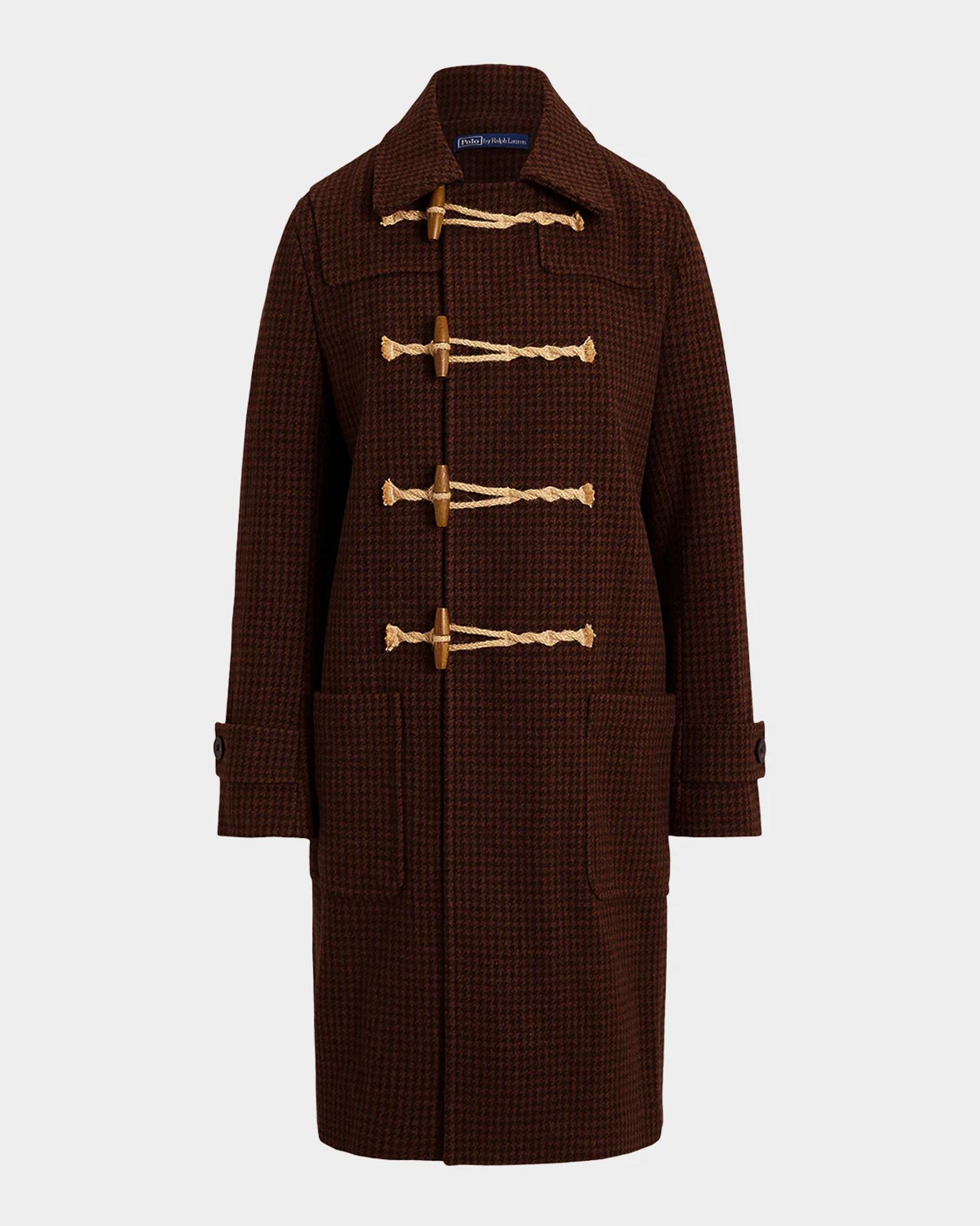 Polo Ralph Lauren Houndstooth Wool Toggle Coat | Neiman Marcus