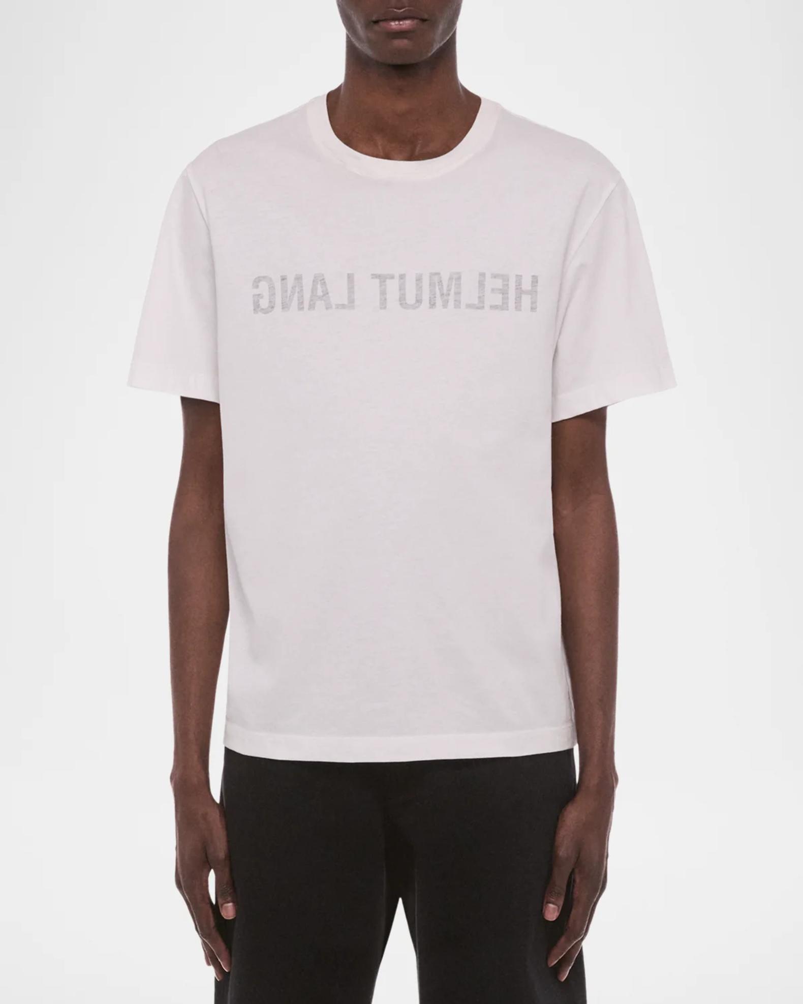 Helmut Lang Men's Reverse Logo Cotton T-Shirt | Neiman Marcus