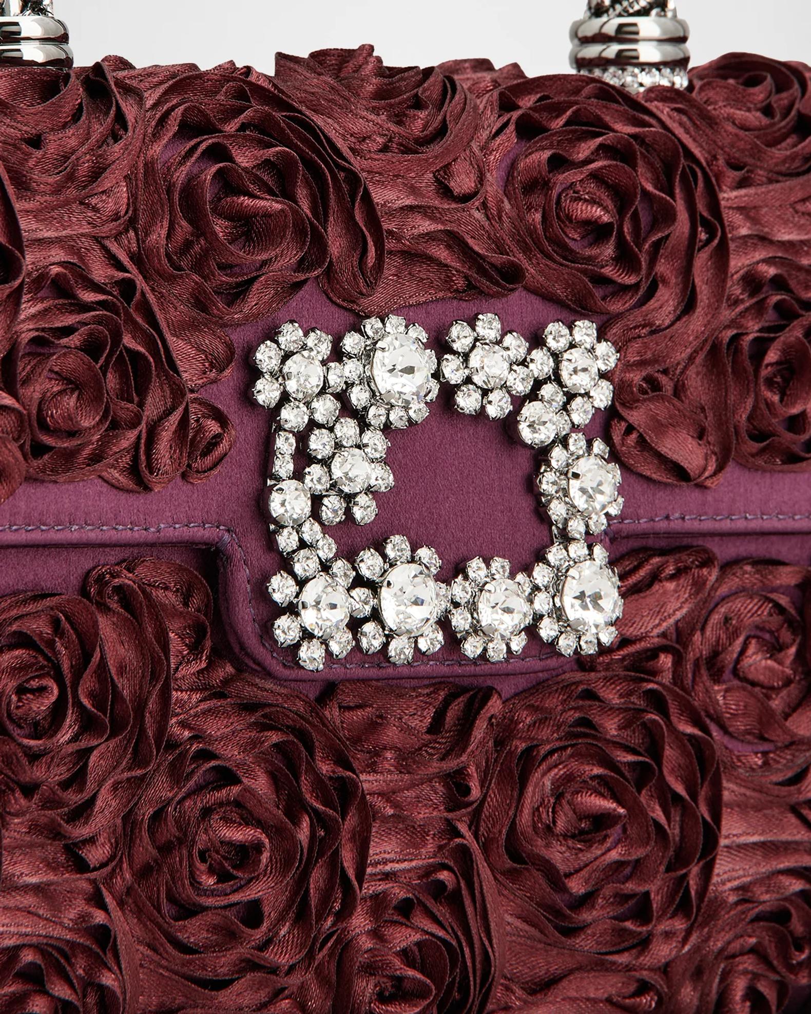 バッグ fleue Roger Vivier Efflorescence Mini Floral Satin Top-Handle Bag