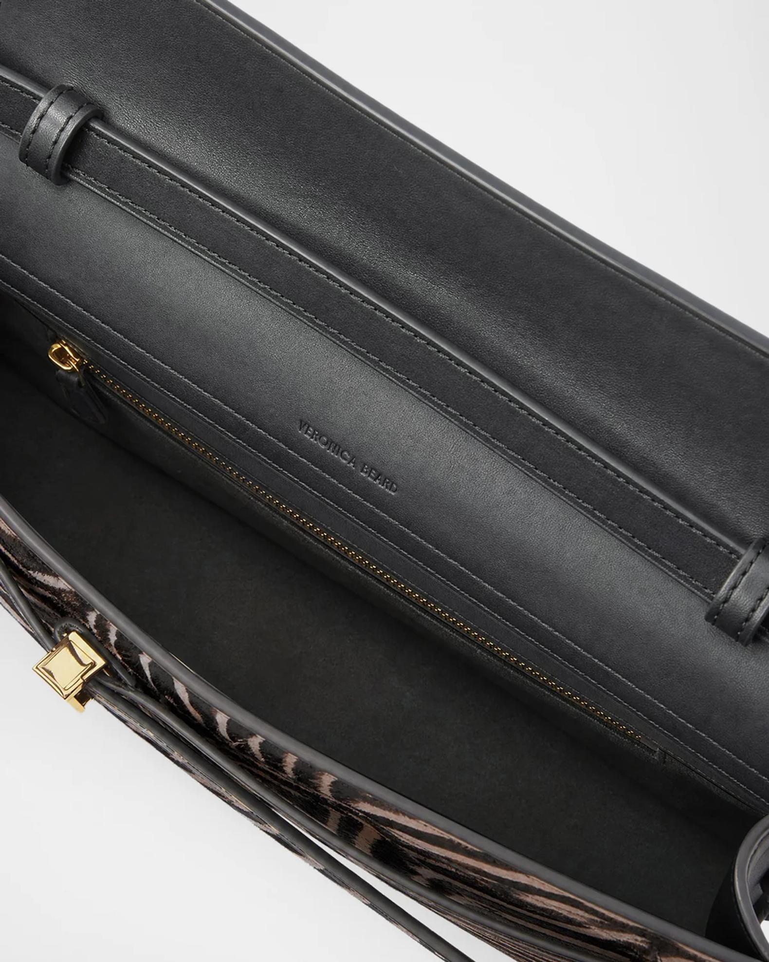 Veronica Beard Dash Ziger-Print Calf Hair Clutch Bag | Neiman Marcus