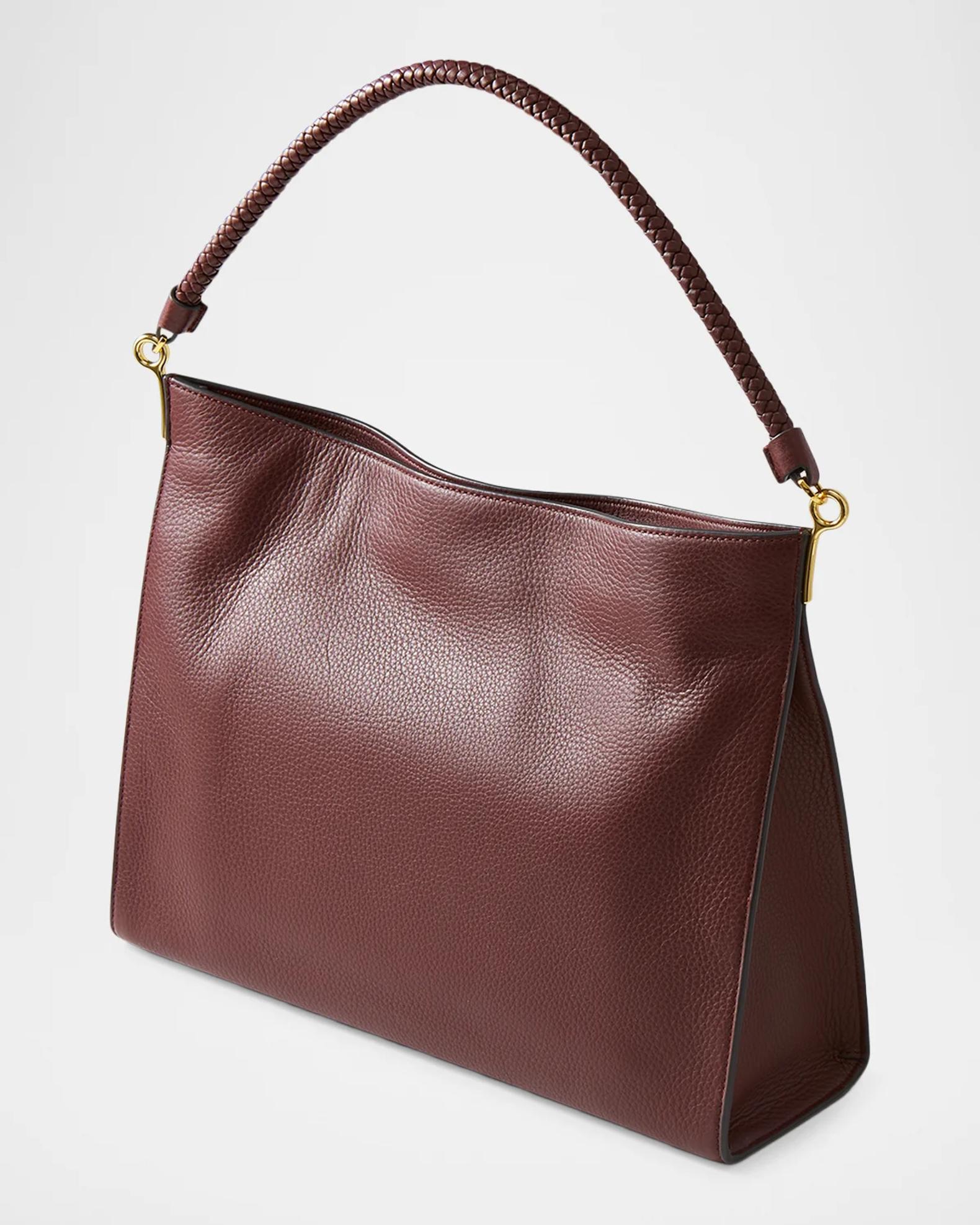 Veronica Beard Vida Leather Shoulder Bag | Neiman Marcus