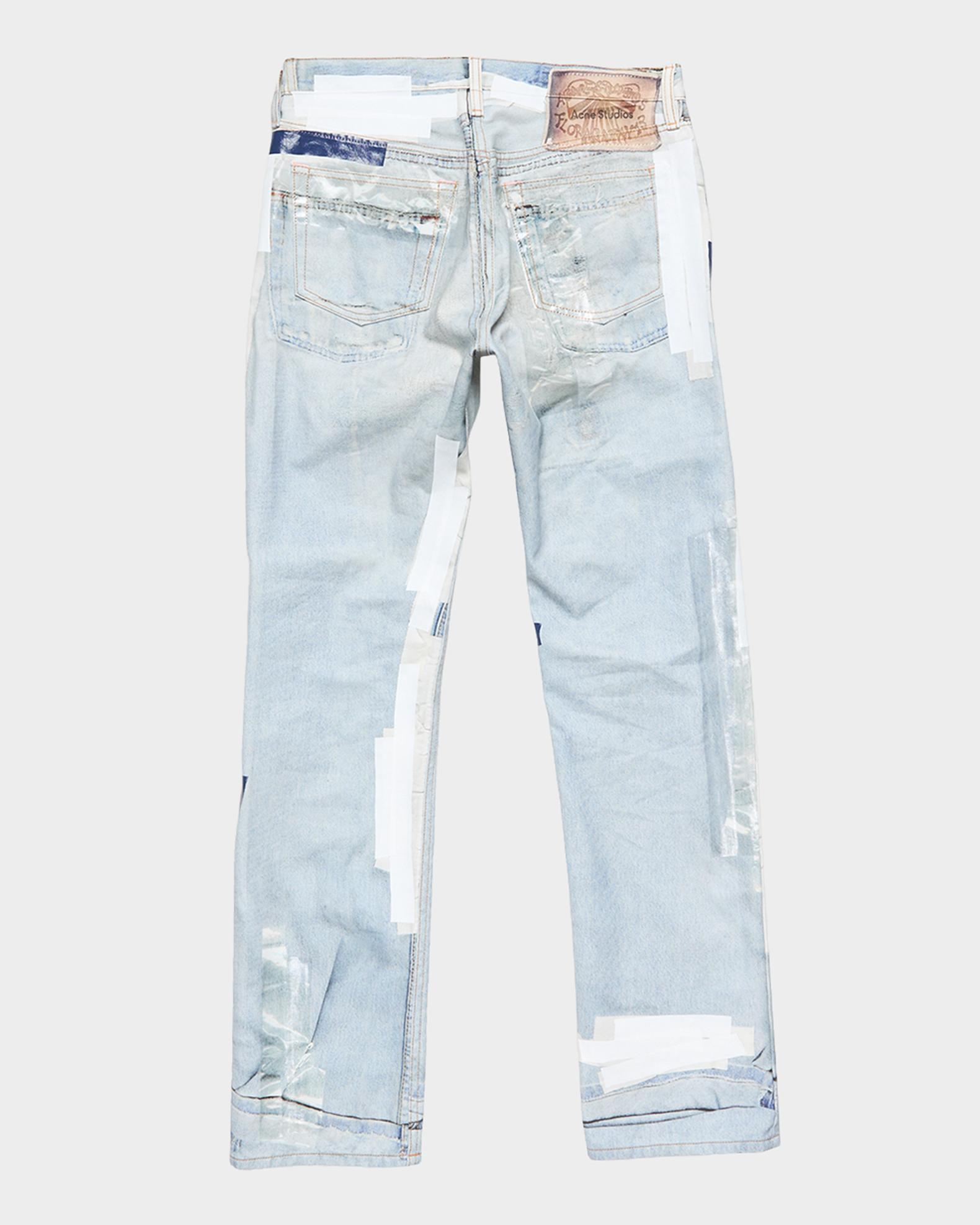 Acne Studios Men's 1996 Trompe-Loeil Tape Straight Leg Jeans