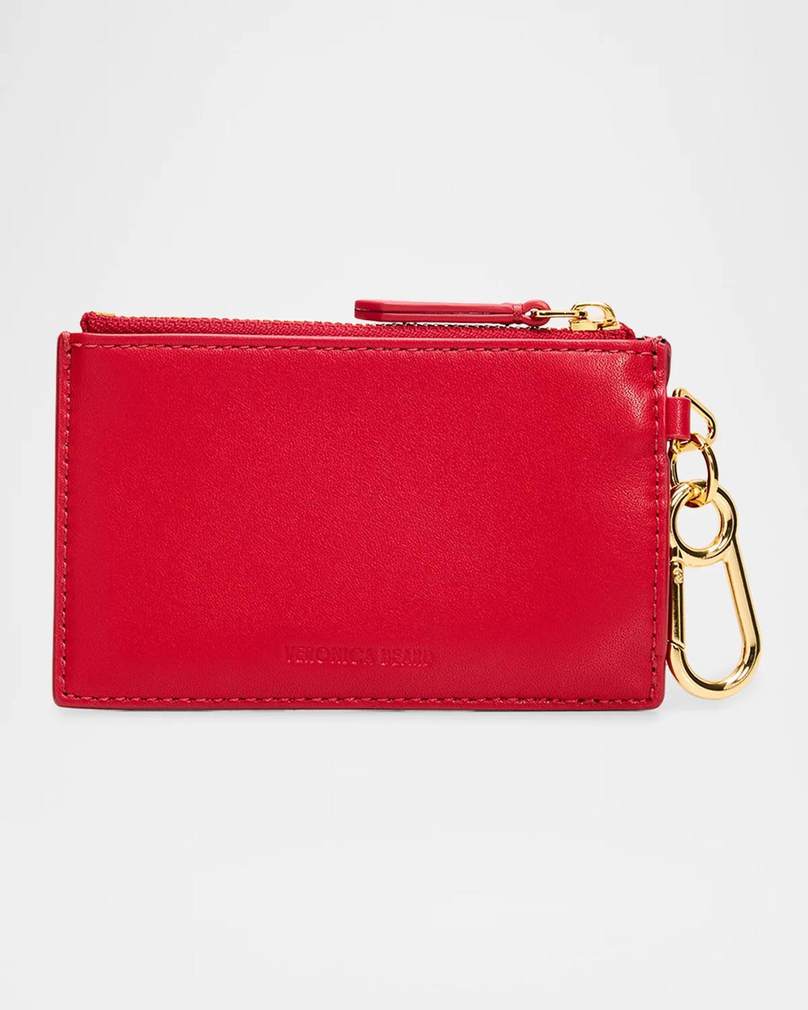 Veronica Beard Ziger Calf Hair Zip Card Holder | Neiman Marcus