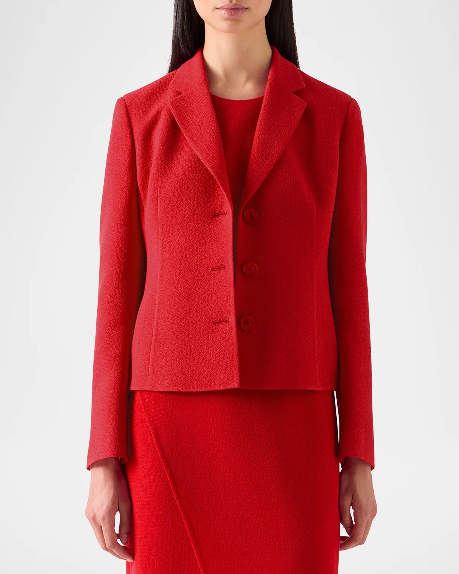 Akris Norse Wool Crepe Jacket | Neiman Marcus