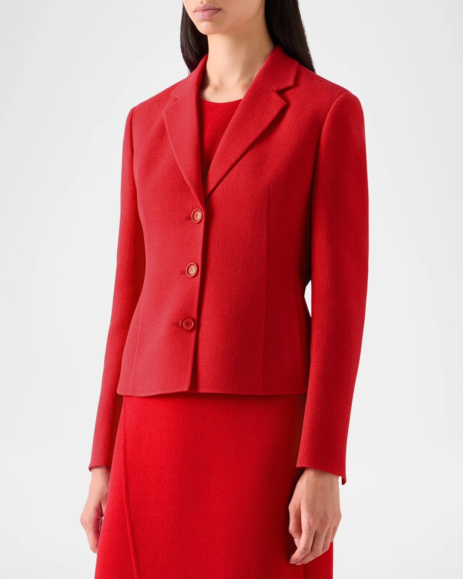 Akris Norse Wool Crepe Jacket | Neiman Marcus