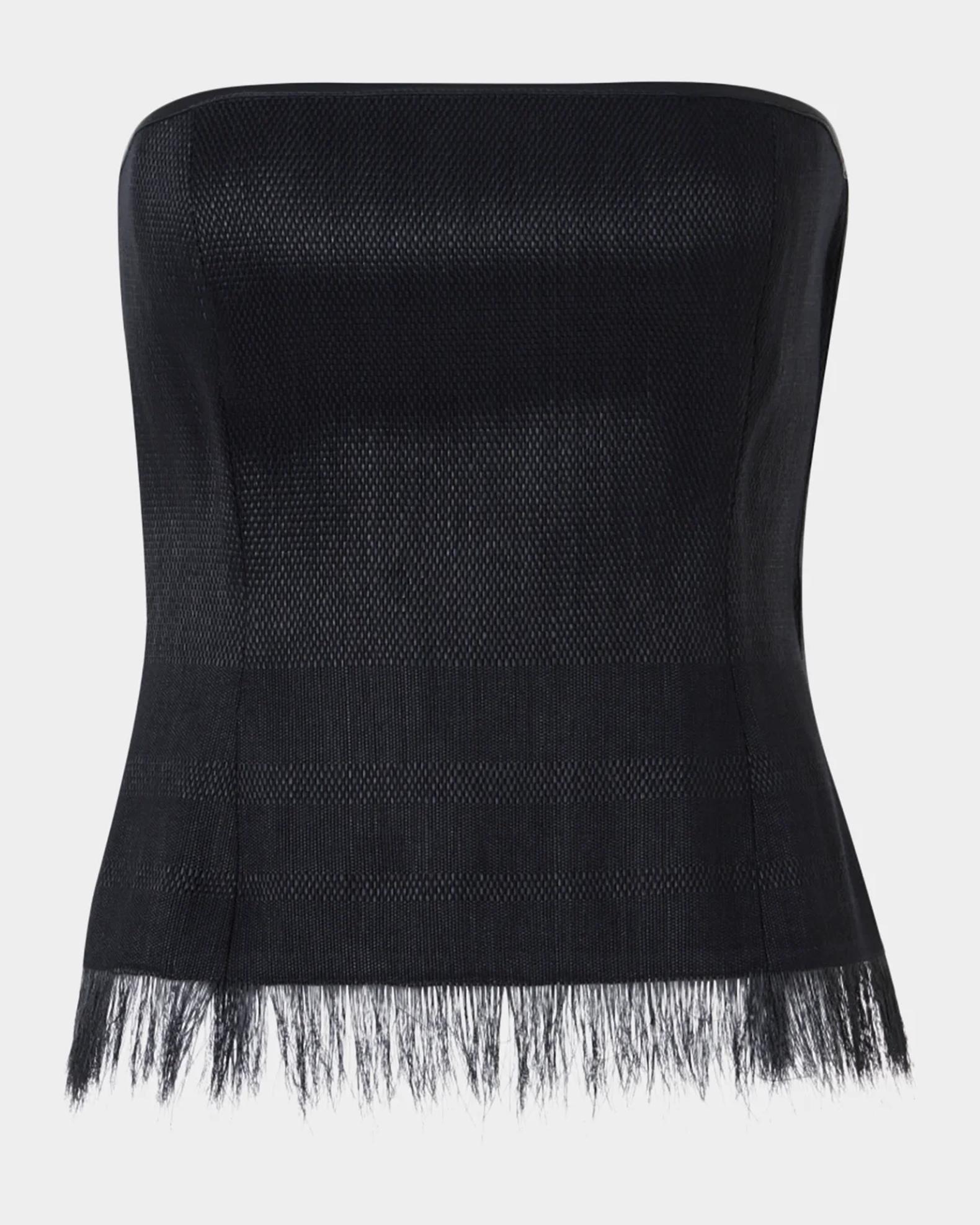 Akris Strapless Horsehair Fringe Bustier Top | Neiman Marcus