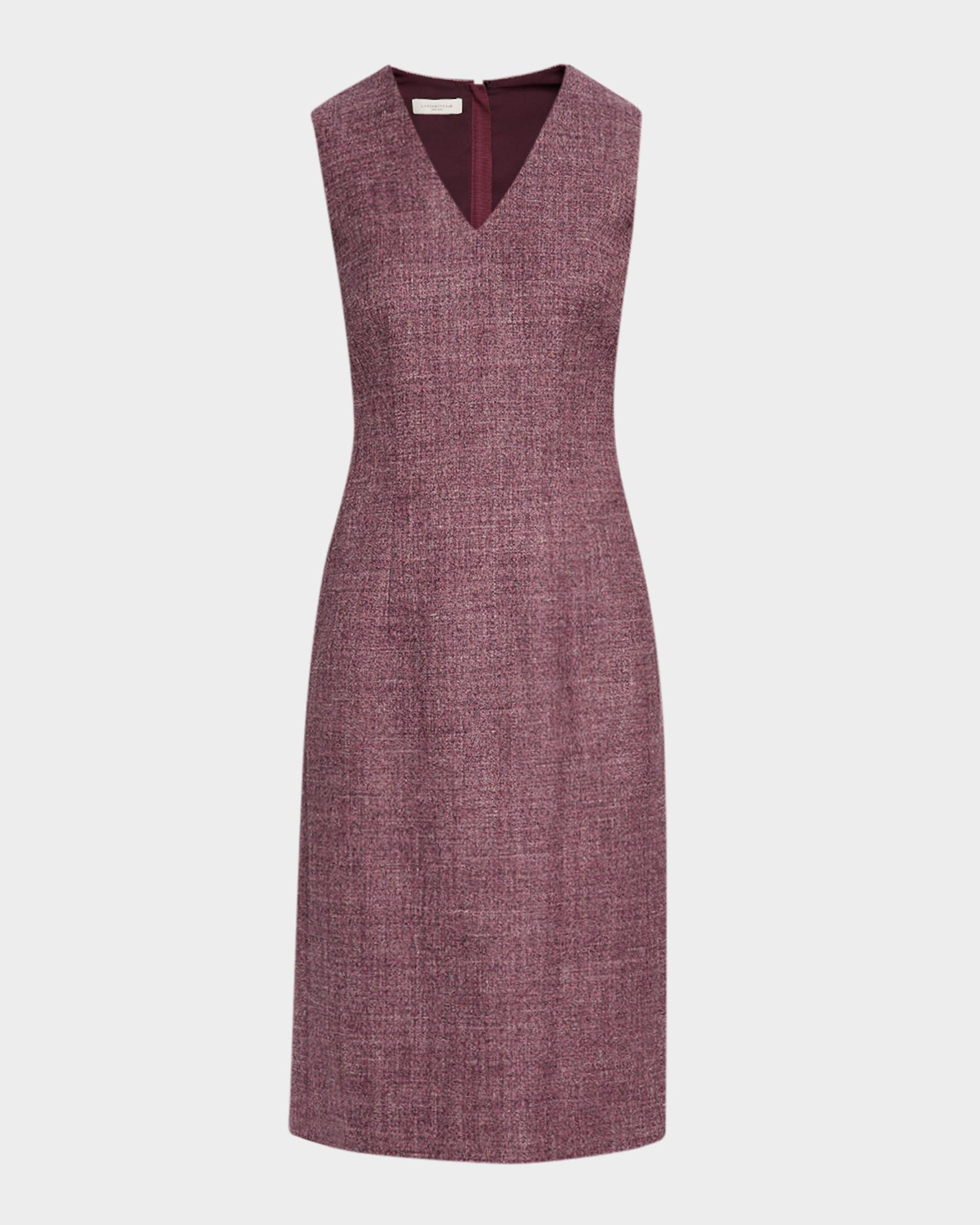 Lafayette 148 NY Wool Sleeveless Midi Sheath Dress