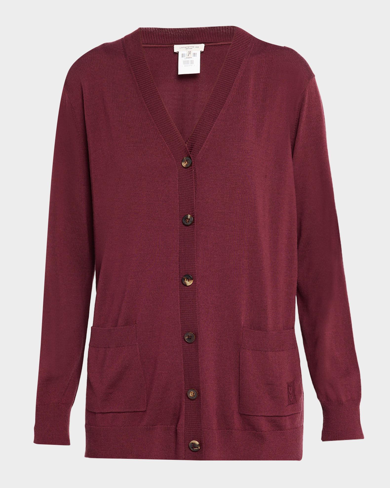 Lafayette 148 New York Button-Front Merino Wool Cardigan | Neiman