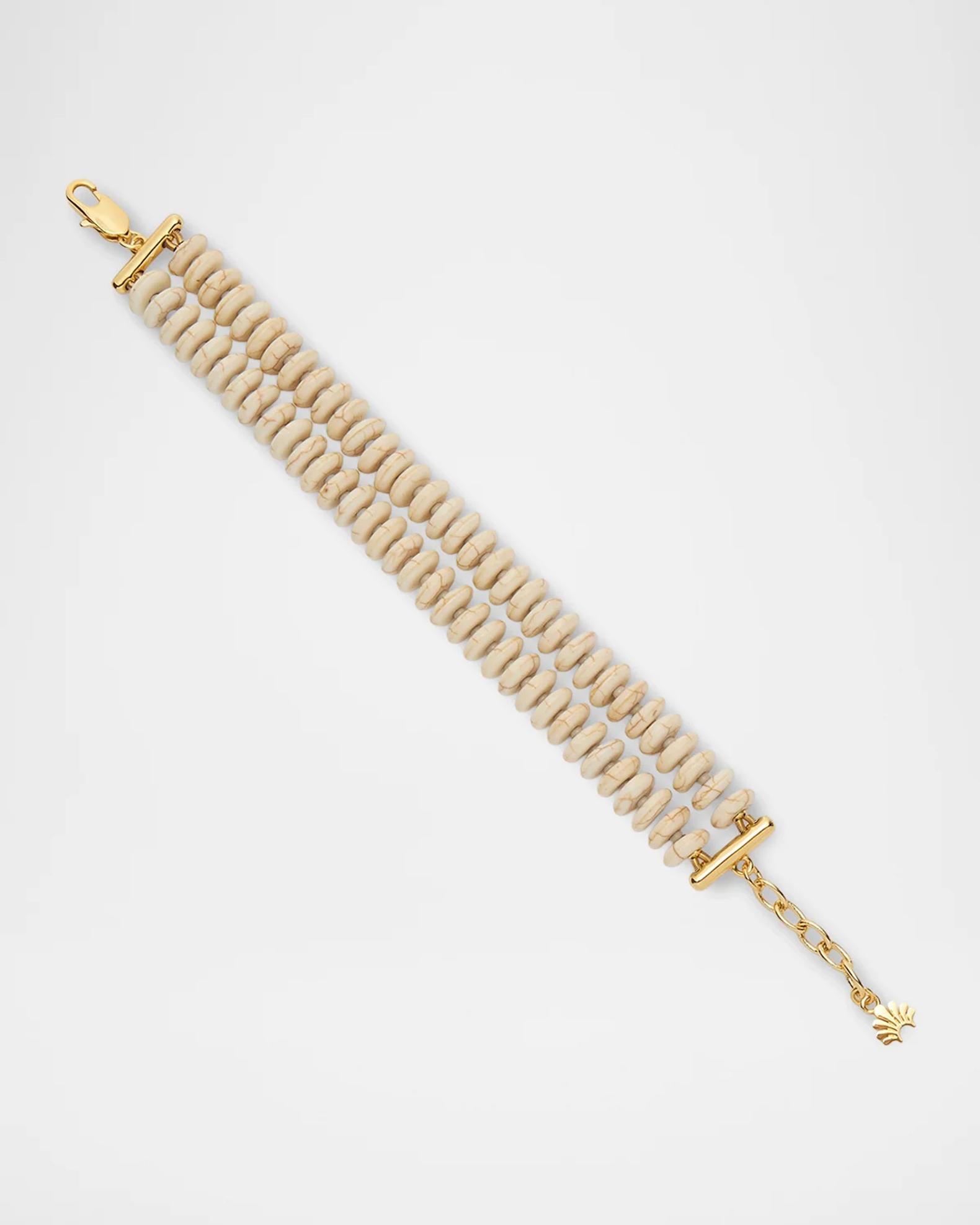 Lele Sadoughi Diana Double-Row Bracelet with Marble | Neiman Marcus