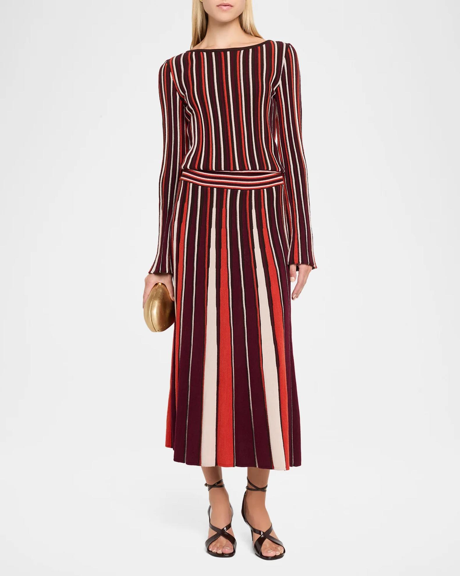 ramy brook knit dress Hope Long-Sleeve Striped meta-size-chart-jovani-size-chart