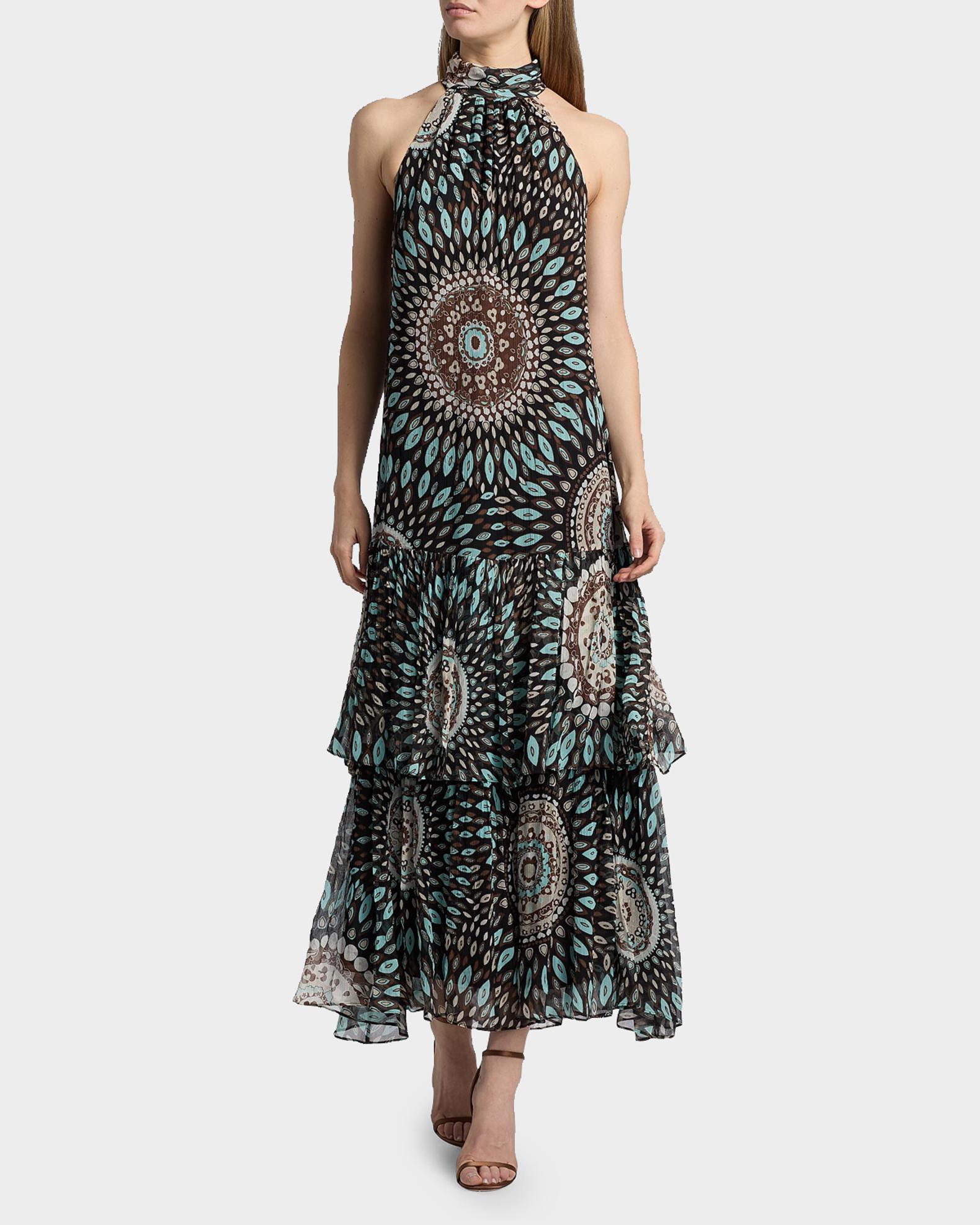 Ramy Brook River Mandala Silk Tiered Maxi Dress | Neiman Marcus