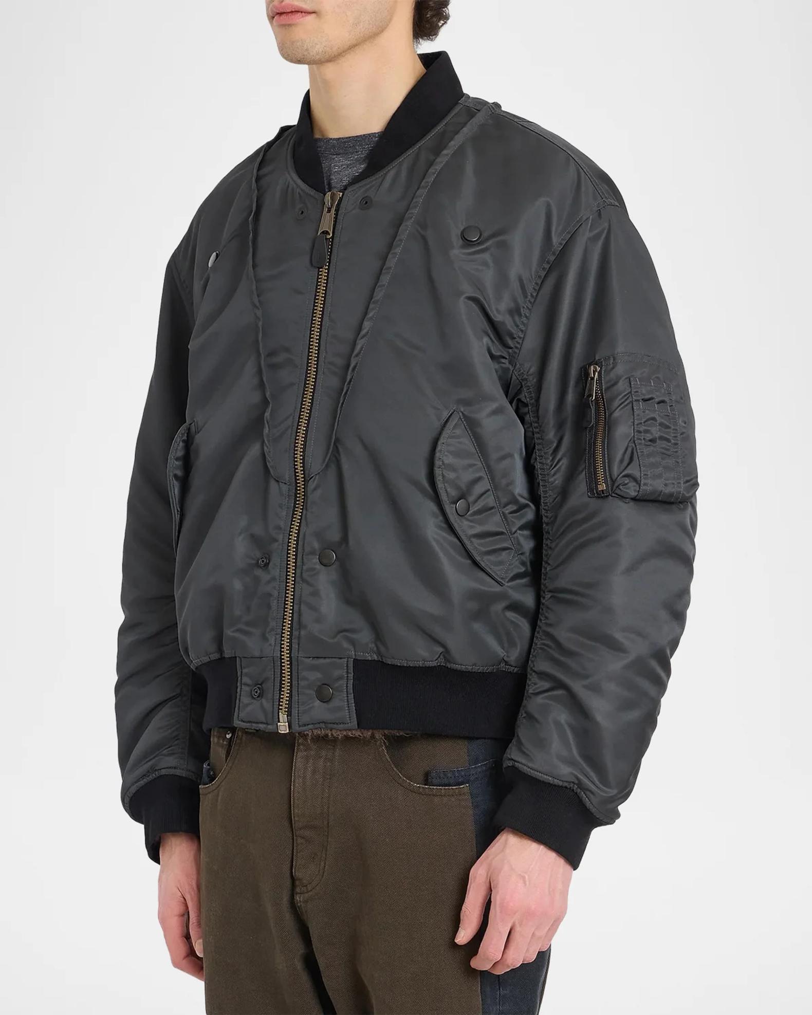 Martin Margiela ⑭ Aviator Bomber Jacket Maison Margiela Men's Reversible Quilted Bomber Jacket | Neiman Marcus
