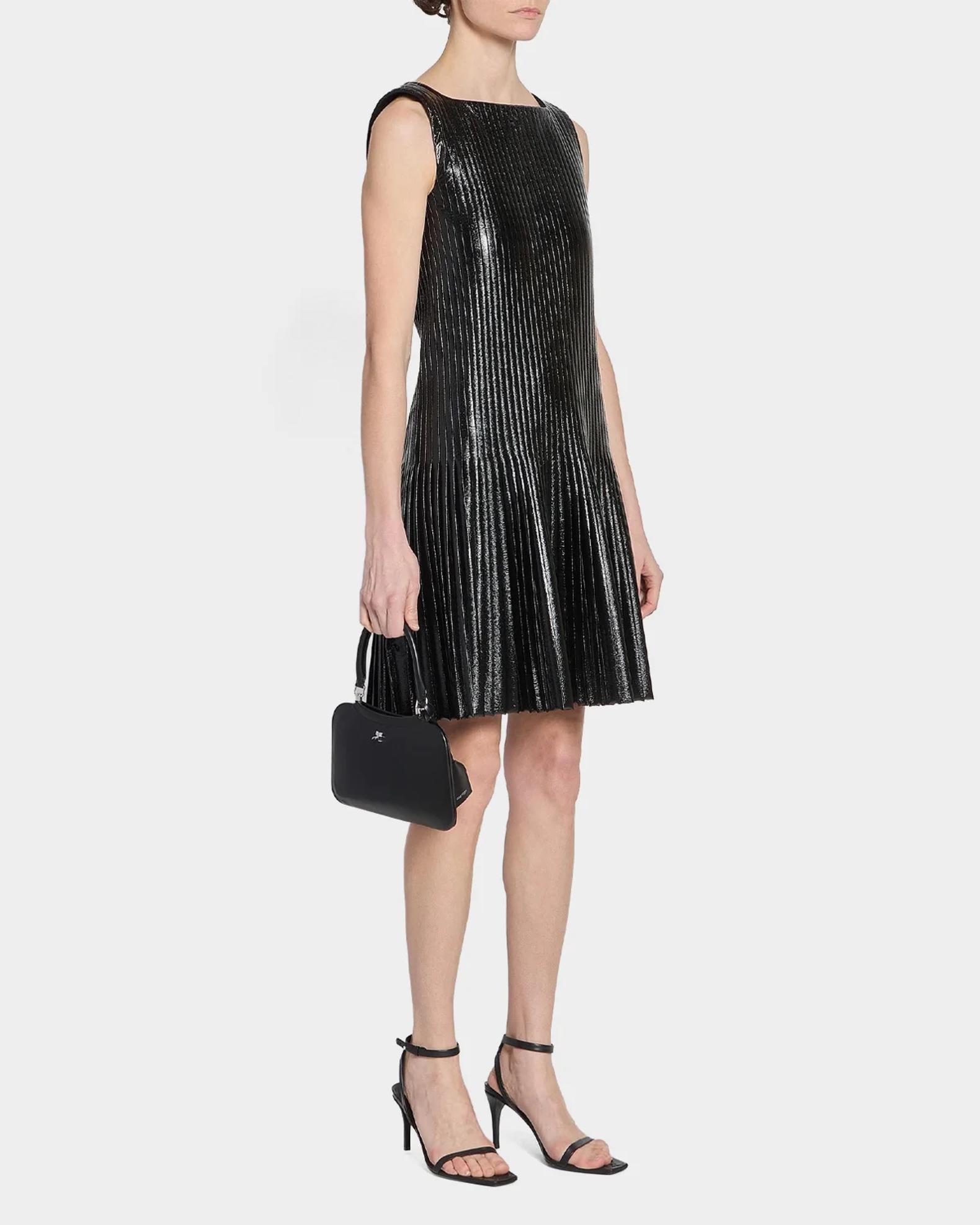 Courreges Shadow Small Faux Leather Top Handle Bag | Neiman Marcus