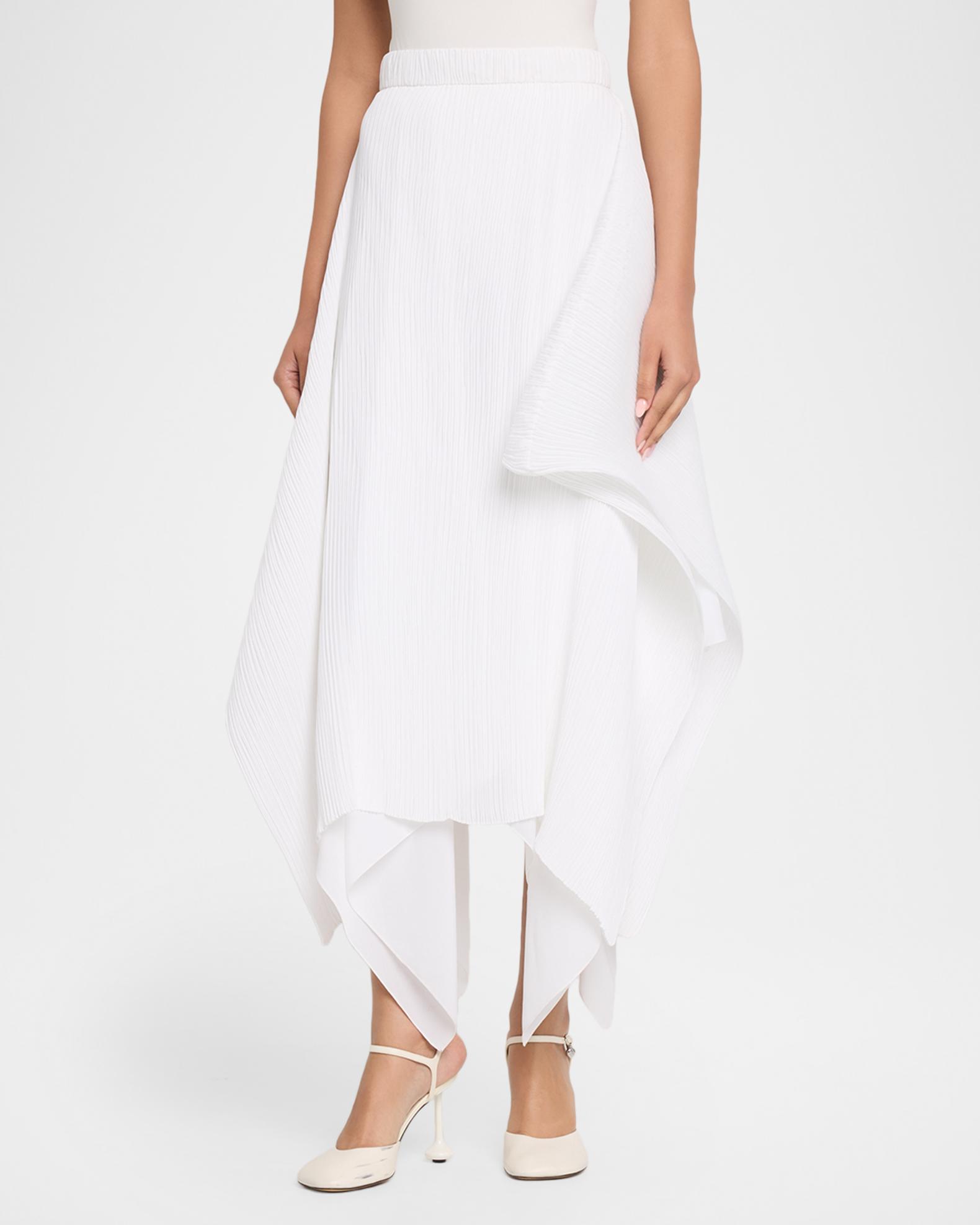 JW Anderson Pleated Handkerchief Midi Skirt | Neiman Marcus