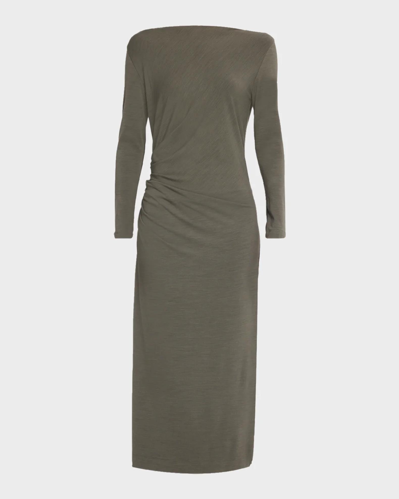 wool jersey dress Brunello Cucinelli Long-Sleeve Midi Ladies dresses