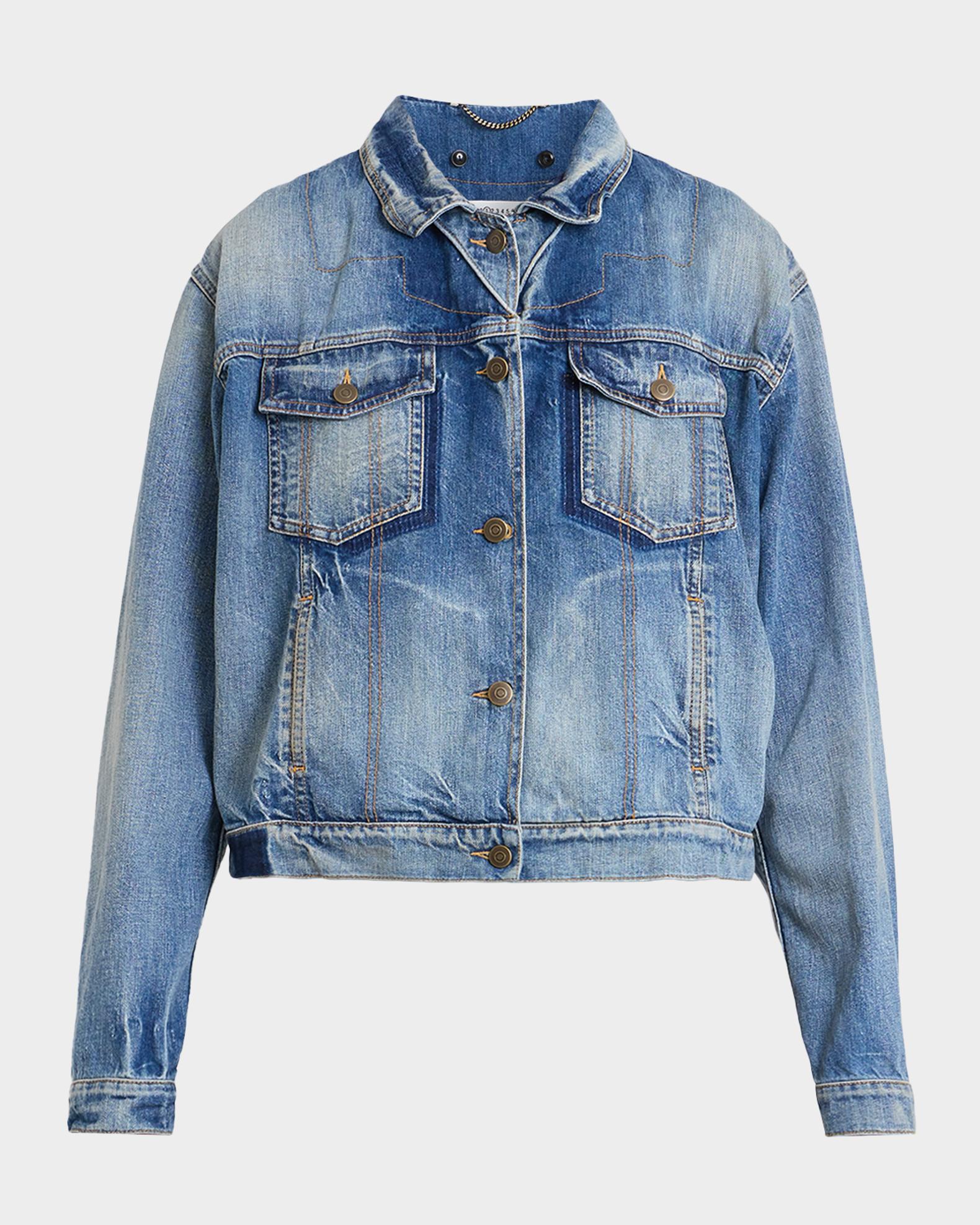 ジャケット・アウター MM6 Maison Margiela BoaCollar Denim Coat MM6 Maison Margiela Folded-Collar Denim Jacket | Neiman Marcus