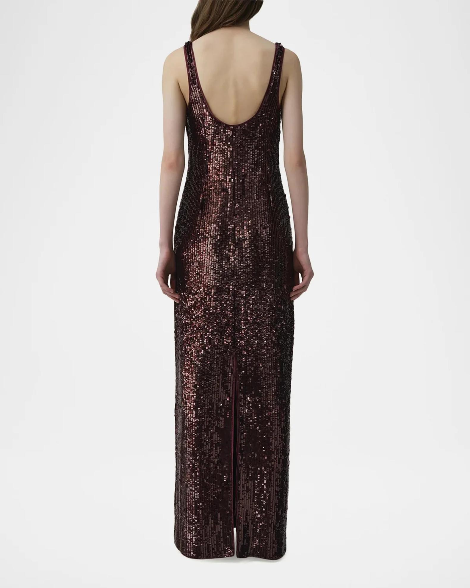 SIMKHAI Bex Sequined Tank Maxi Dress