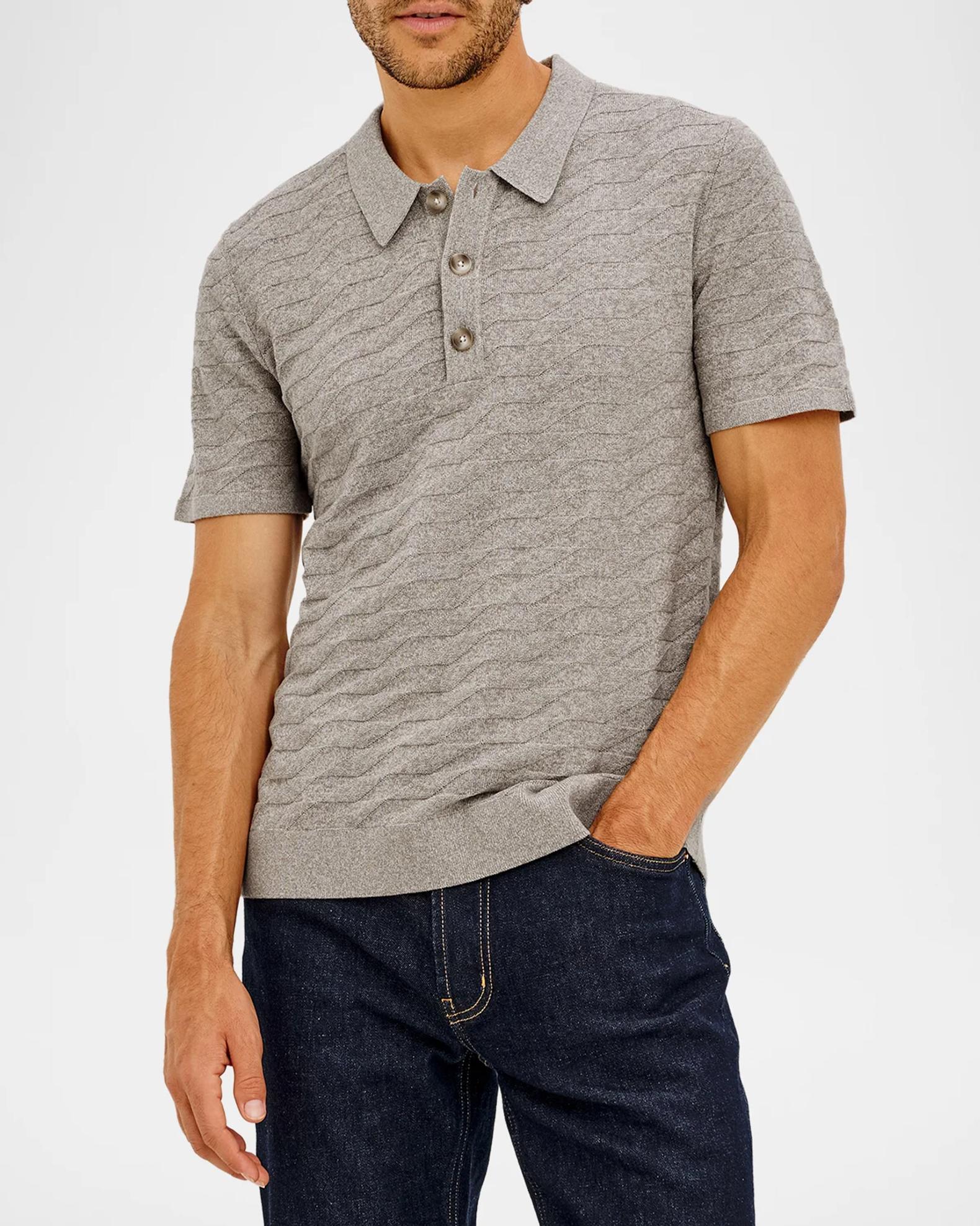 Rails Men's Linden Diamond Cotton Knit Polo Shirt | Neiman Marcus