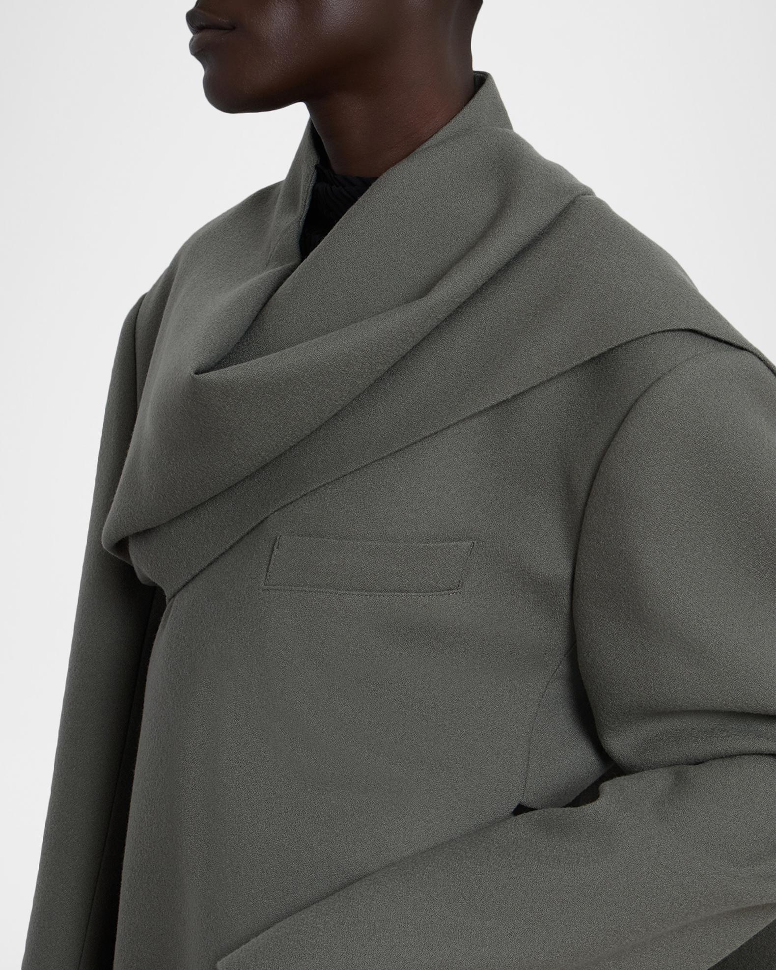 ISSEYMIYAKE MEN ノーカラーコート レーヨン ウール ダークグレー Issey Miyake Calligraph Wool Jacket | Neiman Marcus