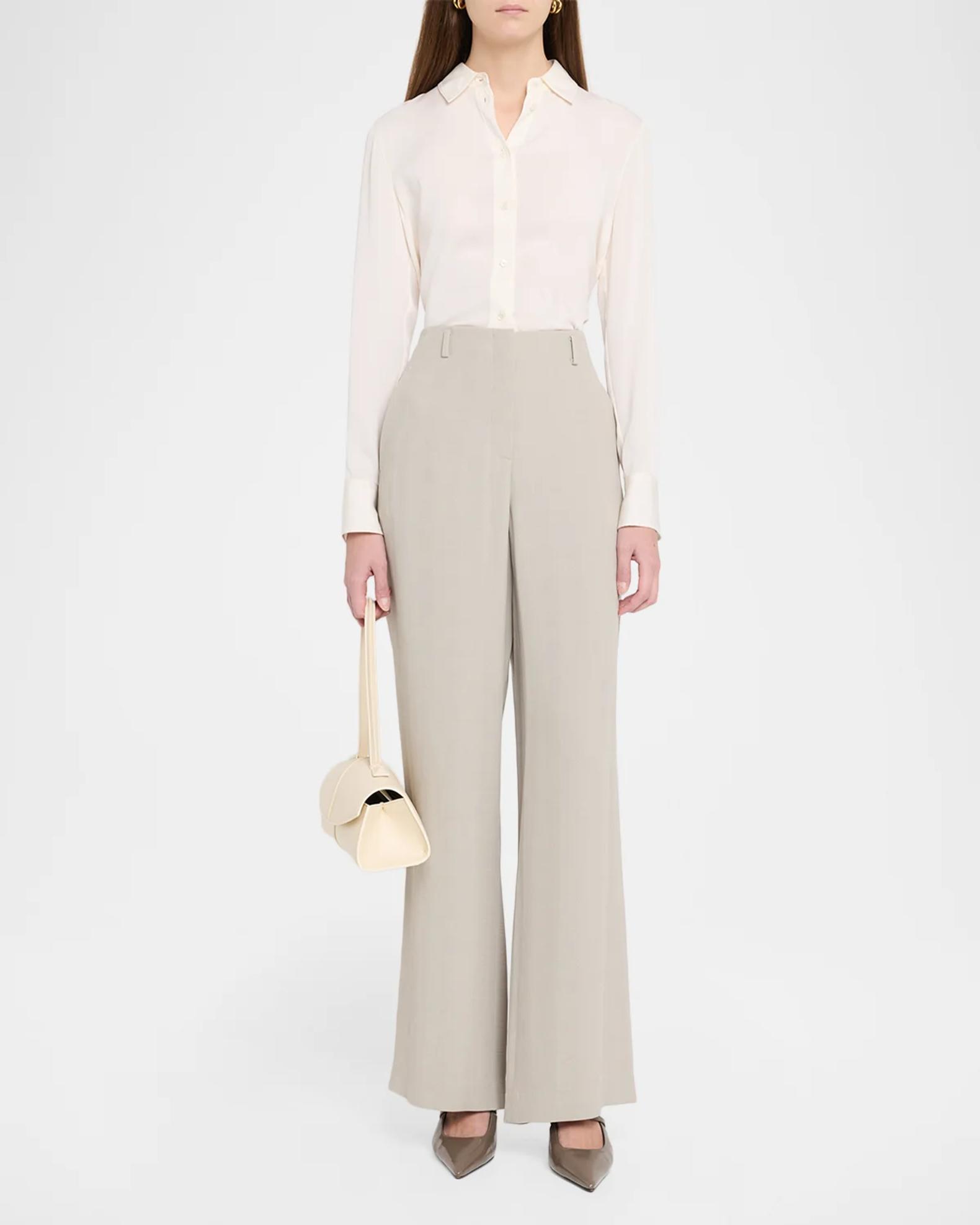Lafayette 148 New York Clark Wide-Leg Pants | Neiman Marcus