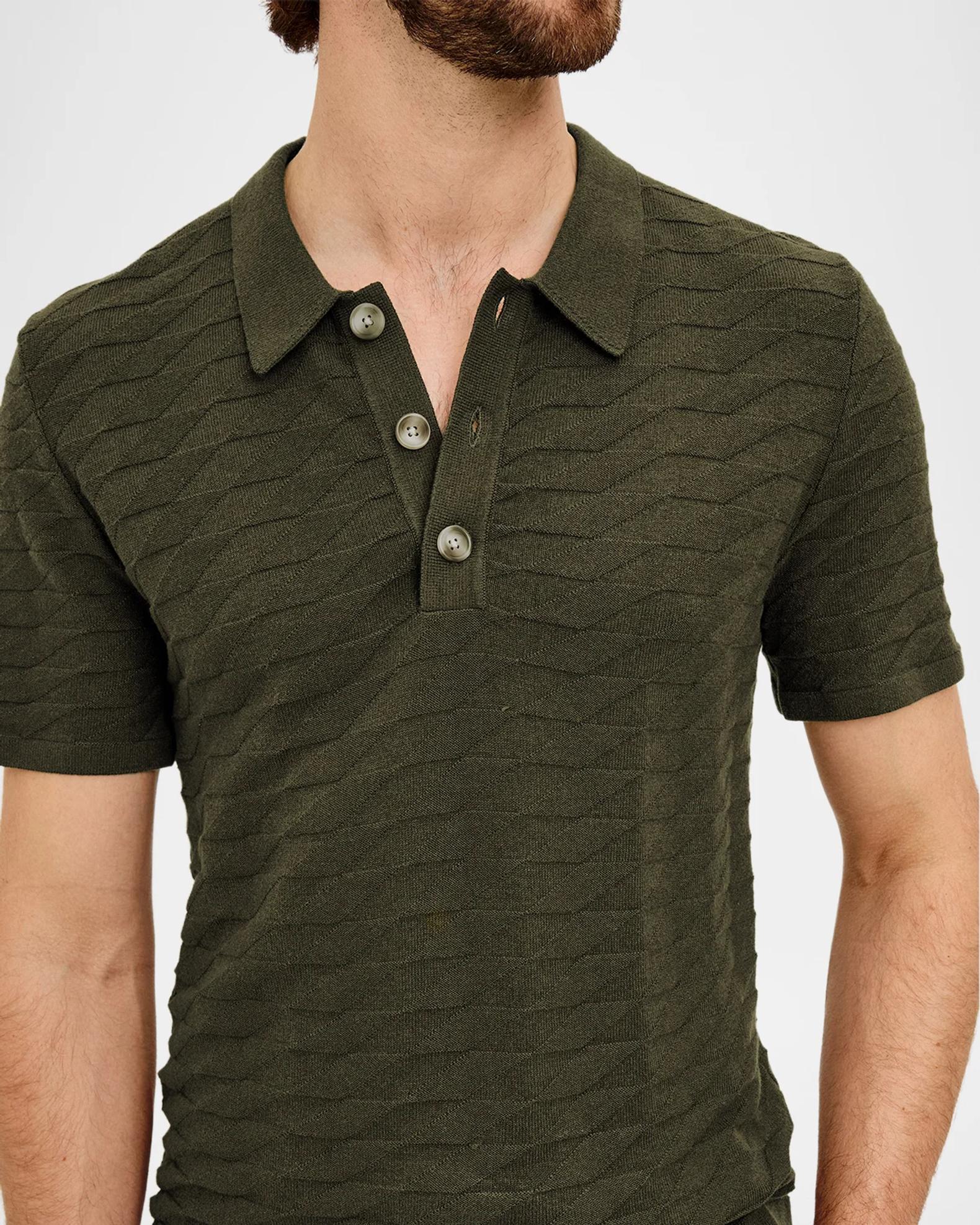 Rails Men's Linden Diamond Cotton Knit Polo Shirt | Neiman Marcus