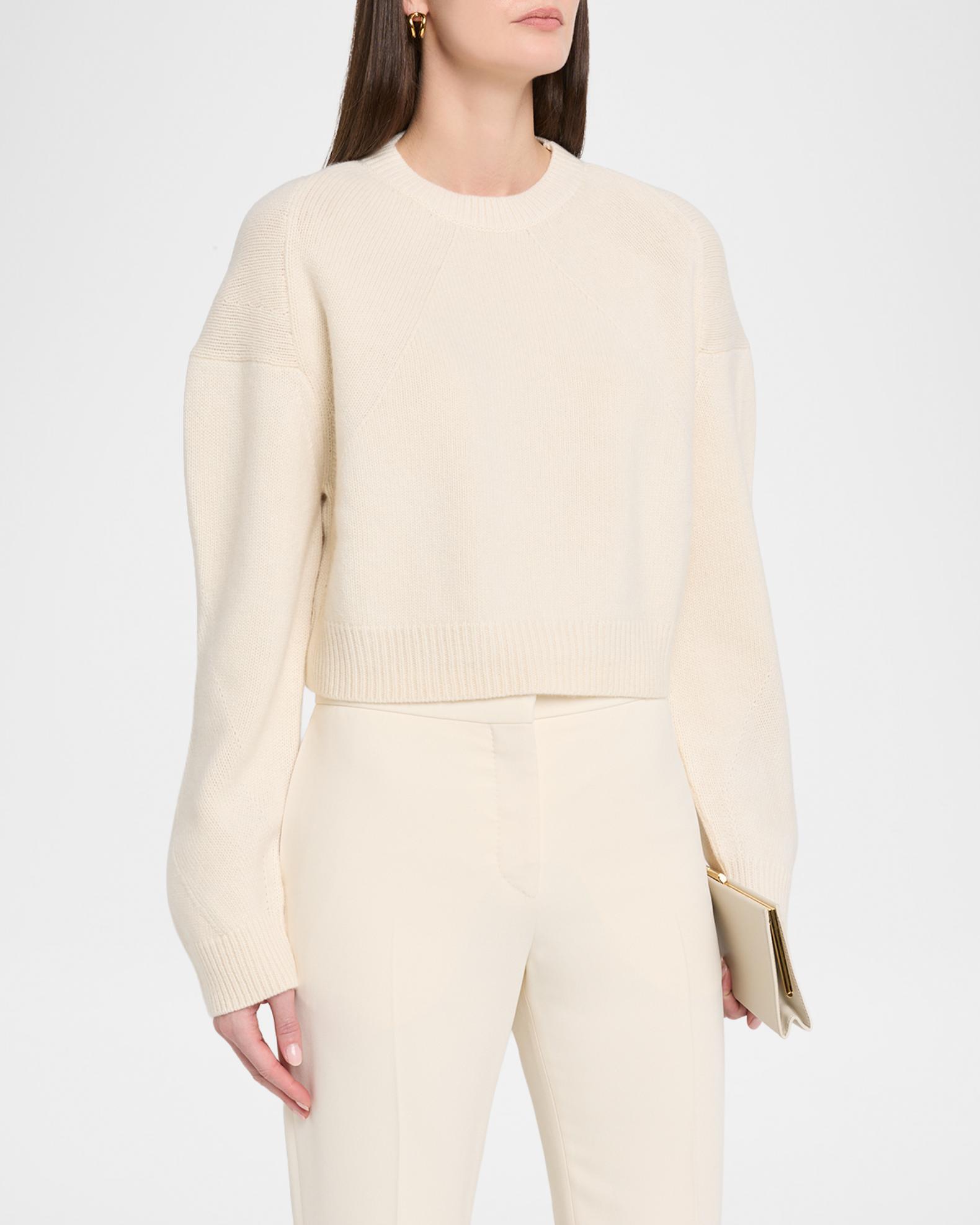 FForme Marcela Wool-Cashmere Crop Crewneck Sweater | Neiman Marcus