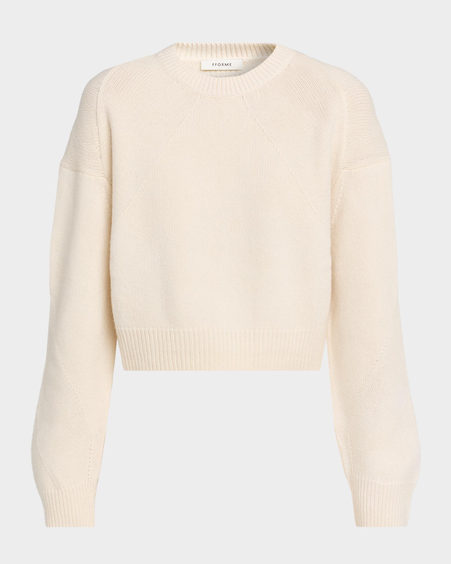 FForme Marcela Wool-Cashmere Crop Crewneck Sweater | Neiman Marcus