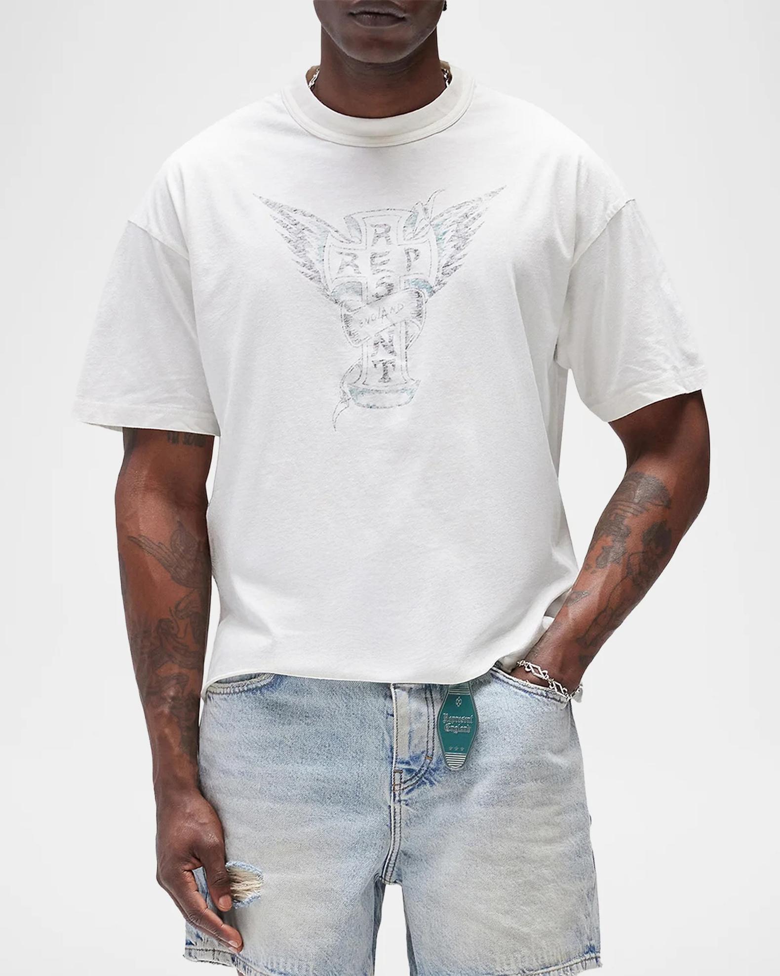 REPRESENT Men's Westside Cotton-Blend Crewneck T-Shirt | Neiman Marcus