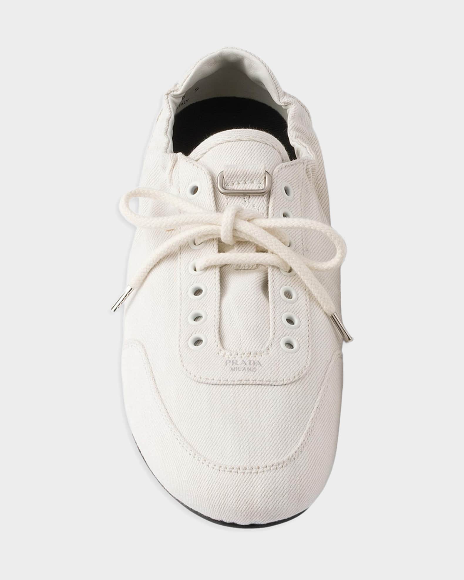 PRADA ガーメント Prada Men's Collapse Denim Sneakers | Neiman Marcus