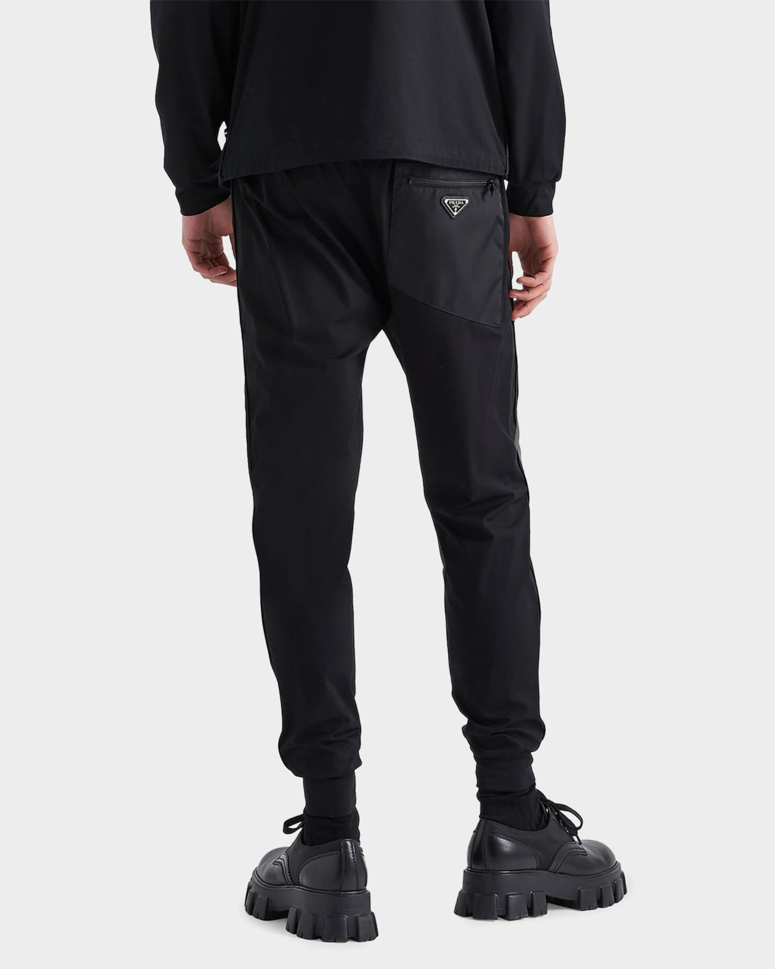 Prada Men's Technical Cotton & Re-Nylon Pants | Neiman Marcus