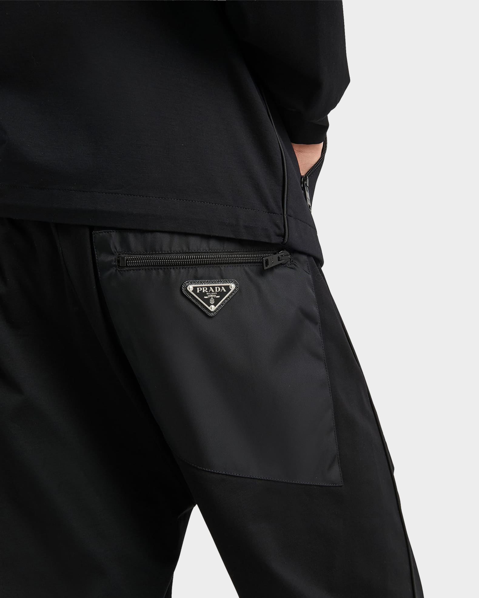 Prada Men's Technical Cotton & Re-Nylon Pants | Neiman Marcus