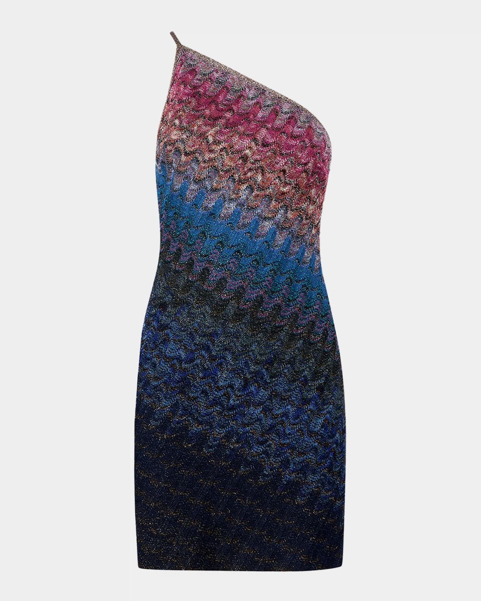 Missoni One-Shoulder Degrade Lame Mini Dress | Neiman Marcus
