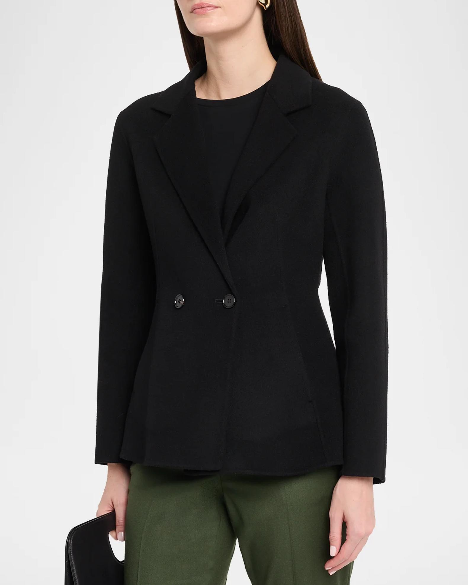 Theory Double-Face Wool-Blend Blazer | Neiman Marcus