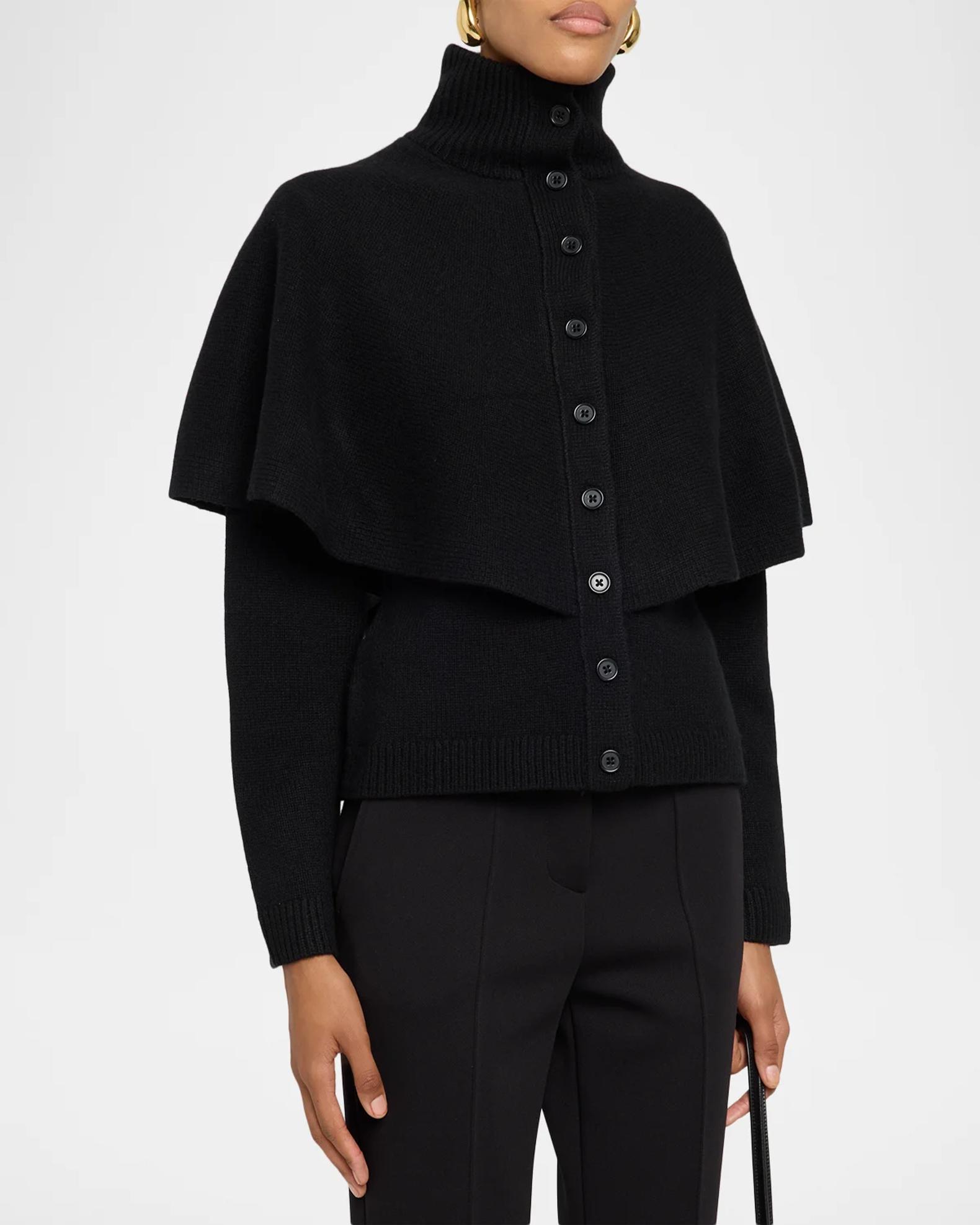 Vince Wool-Blend Turtleneck Cape | Neiman Marcus
