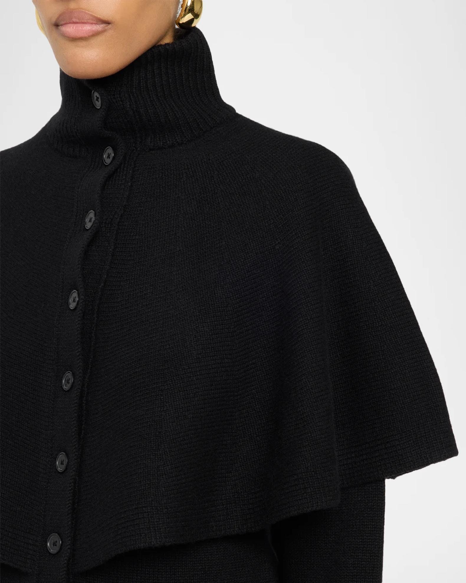 Vince Wool-Blend Turtleneck Cape | Neiman Marcus