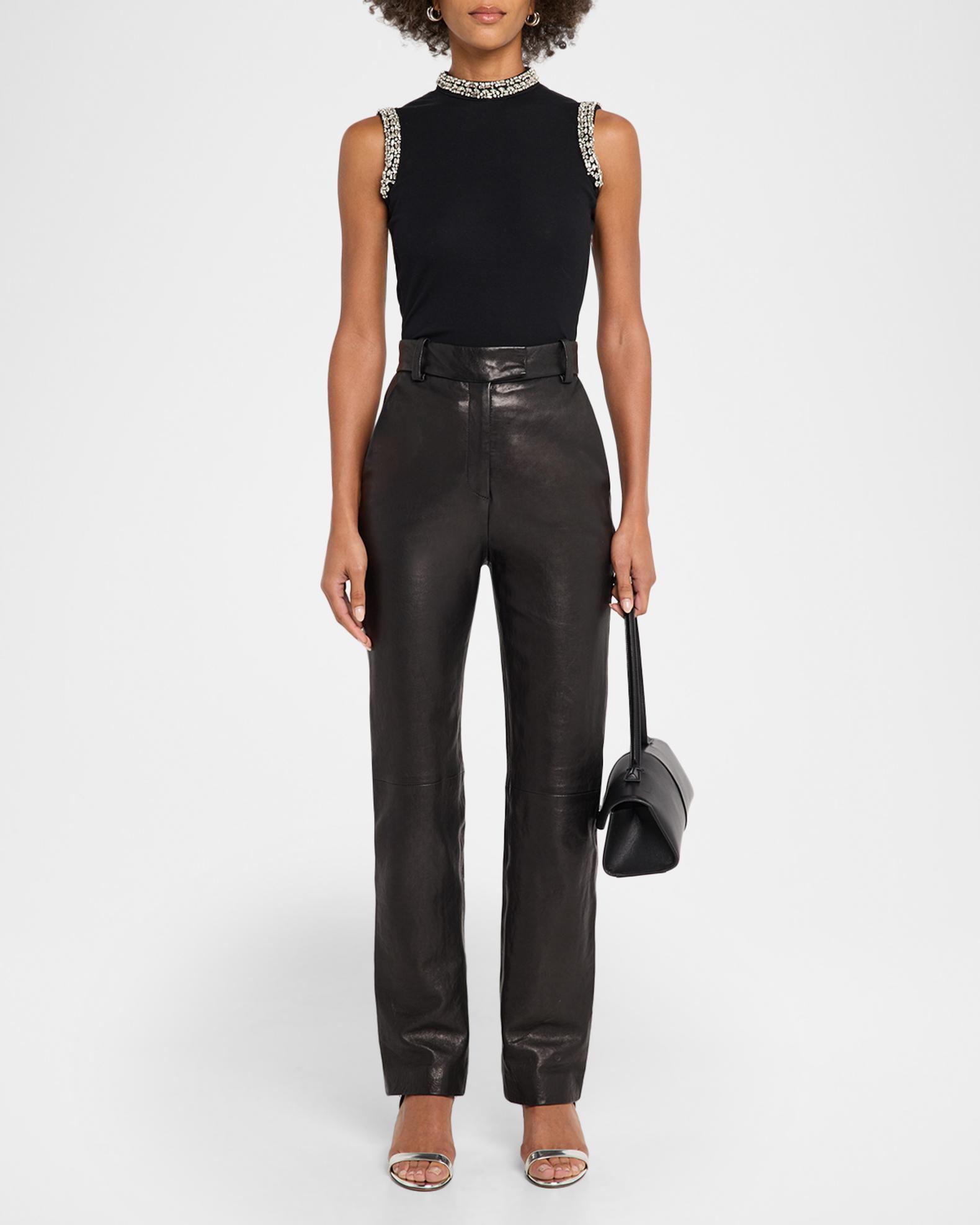 Generation Love Lavinia Crystal-Embellished Mock-Neck Tank Top