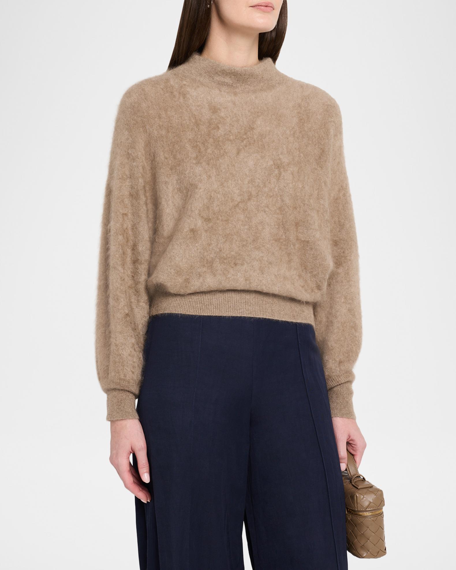 Autumn Cashmere Brushed Cashmere Funnel-Neck Sweater | Neiman Marcus