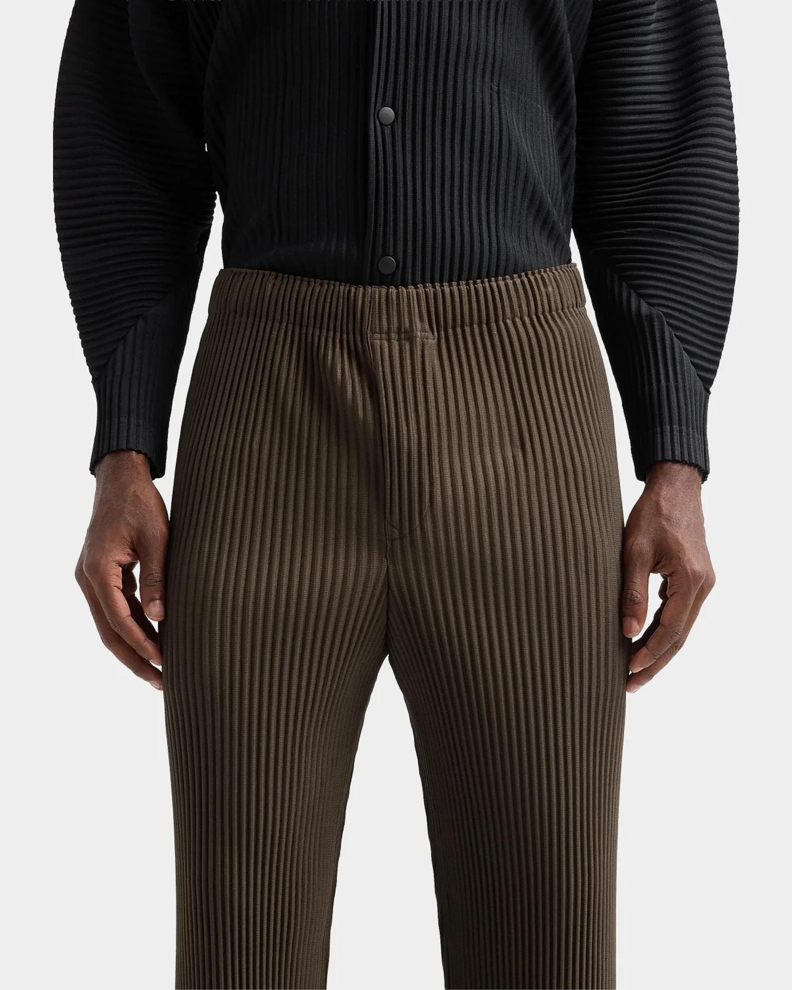 Homme Plissé Issey Miyake Men's Pleated Straight Leg Pull-On Pants