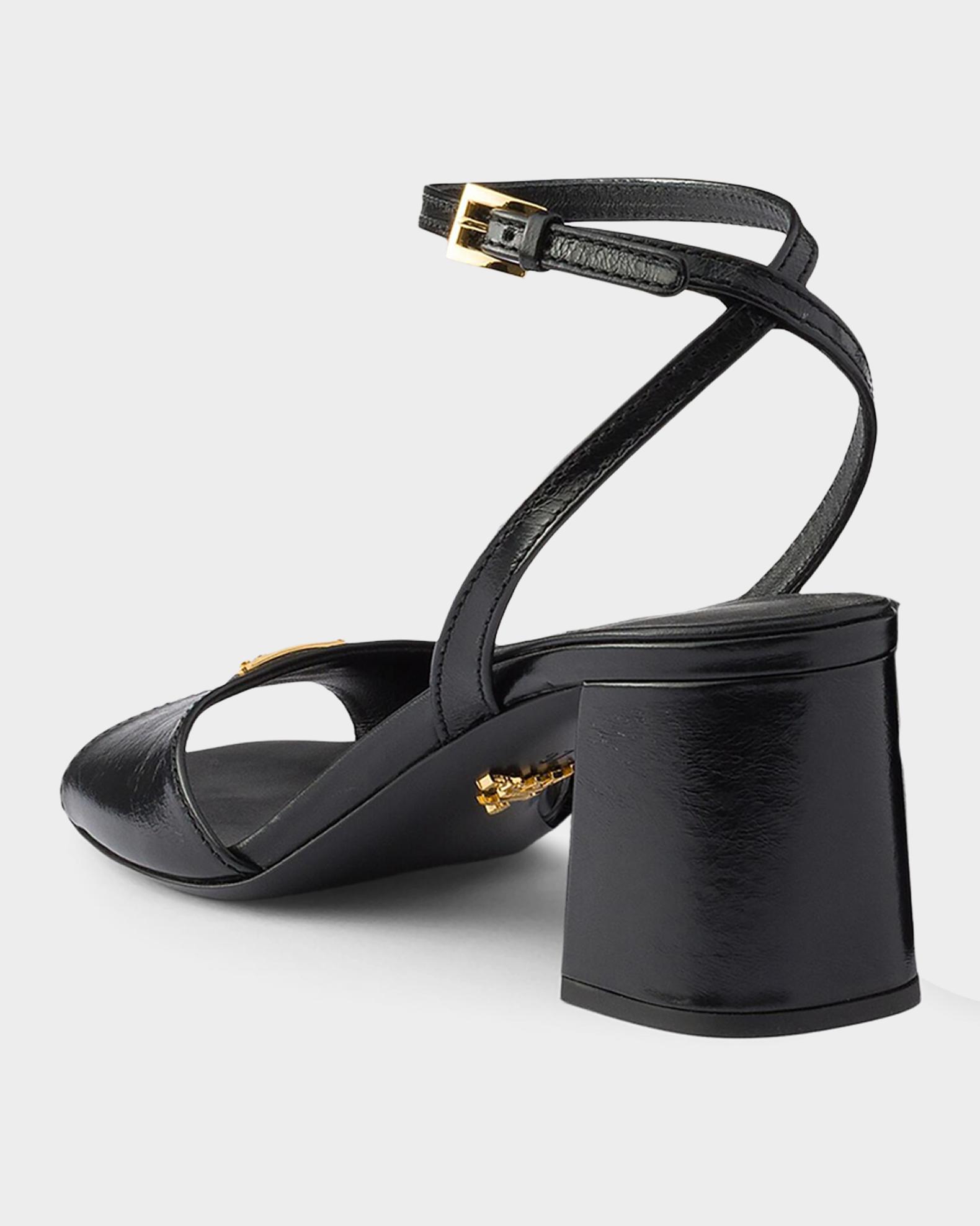 Prada 65MM Leather Ankle-Wrap Sandals | Neiman Marcus