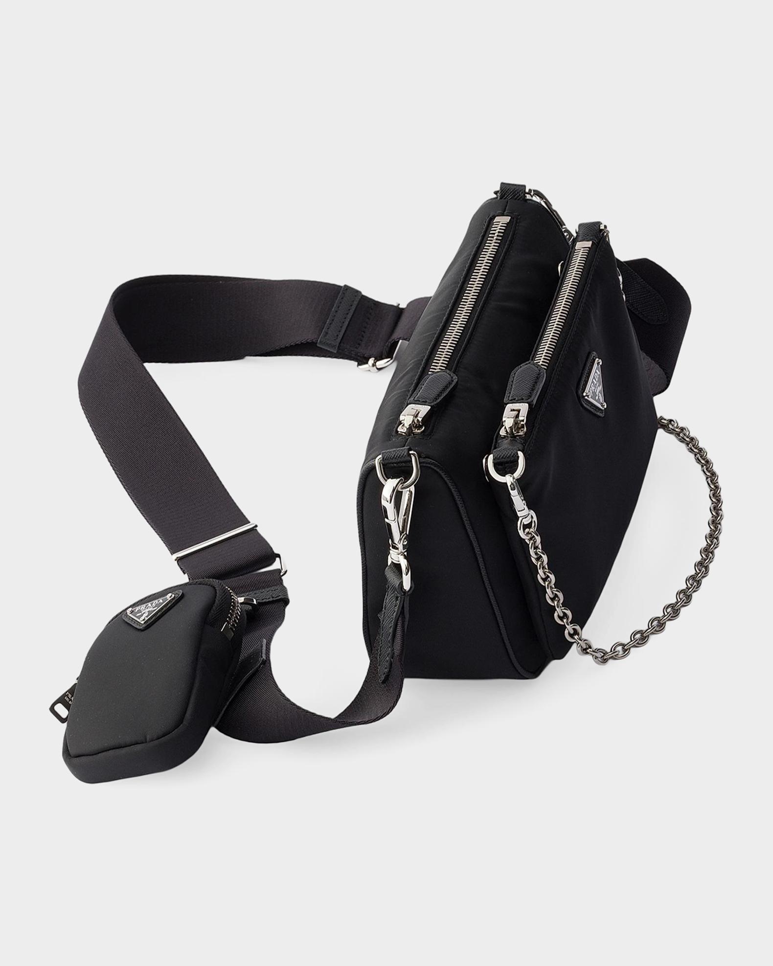 Prada Re-Nylon & Saffiano Leather Mini Shoulder Bag | Neiman Marcus