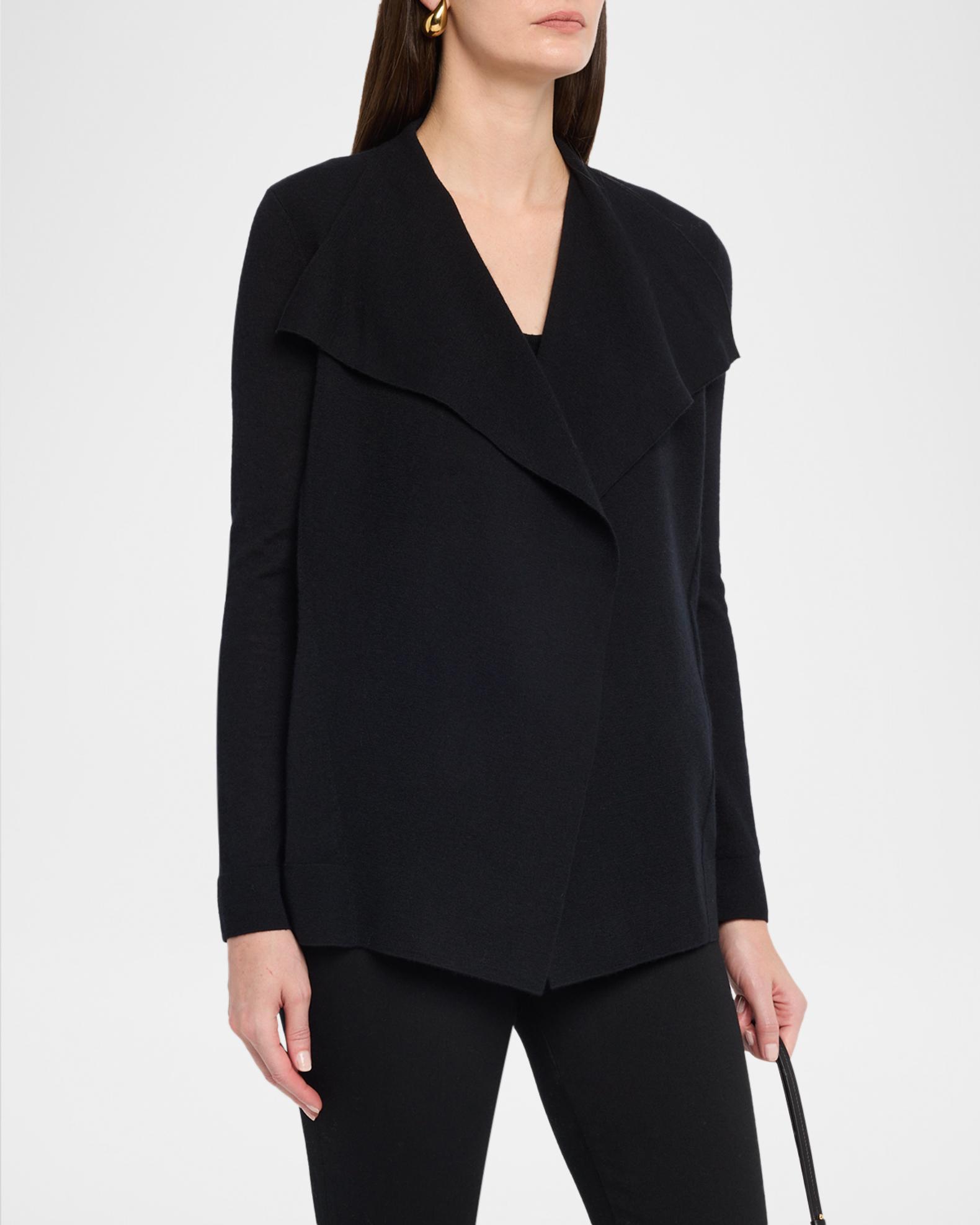 Neiman Marcus Cashmere Draped-Front Cardigan | Neiman Marcus