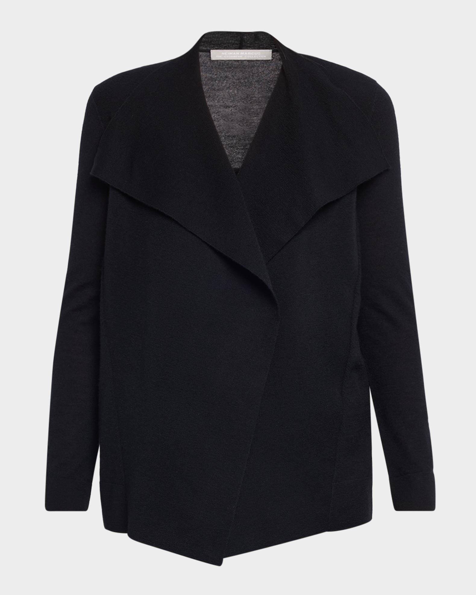Neiman Marcus Cashmere Draped-Front Cardigan | Neiman Marcus