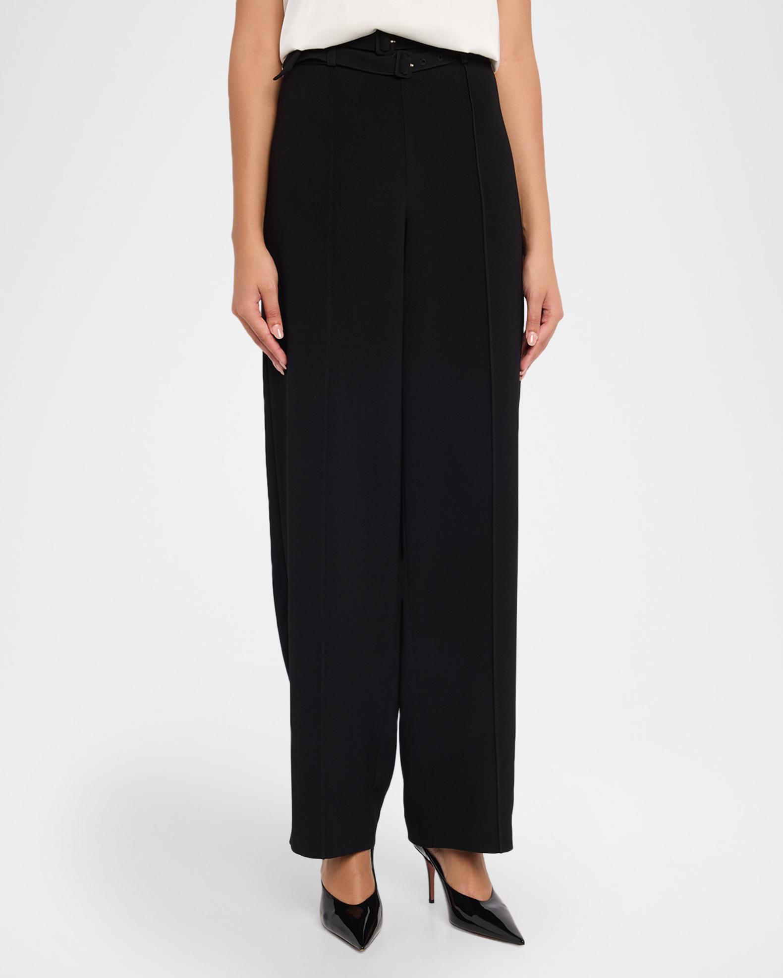 Cinq à Sept Maelor Double Belted Wide-Leg Pants | Neiman Marcus
