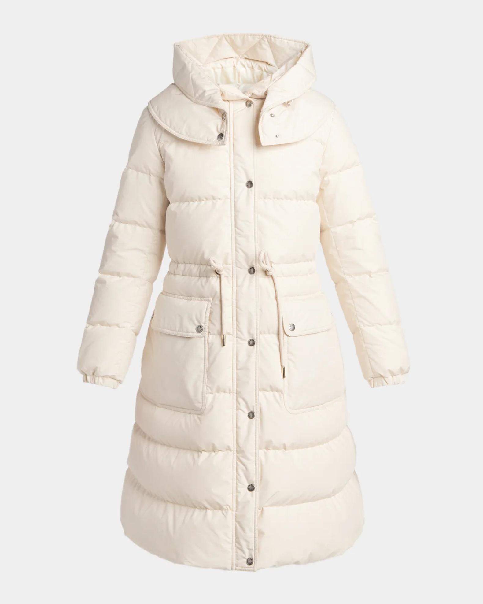 〈 MONCLER 〉Nylon Long Hooded Spring Moncler Pic Hooded Long Down Jacket | Neiman Marcus