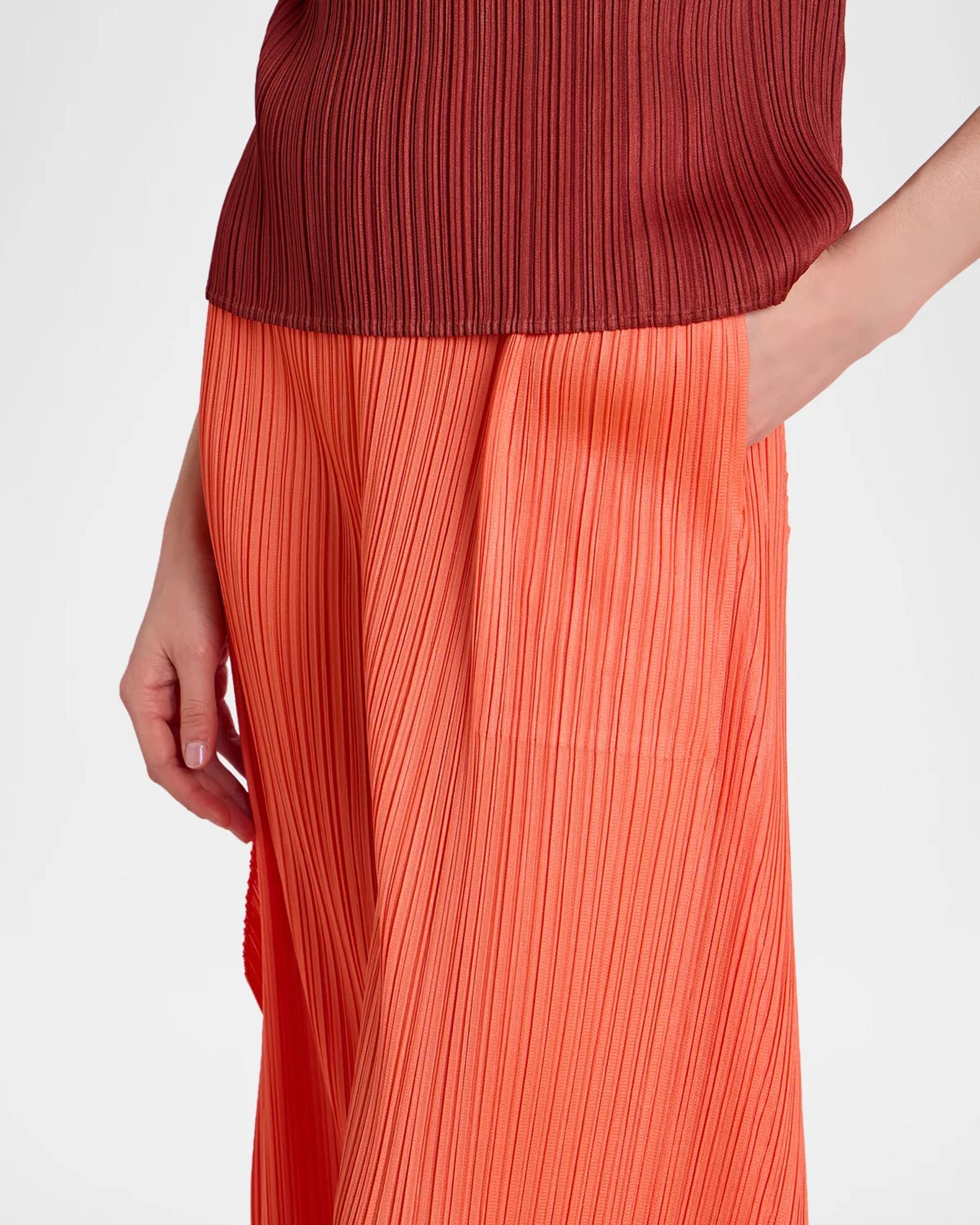 Issey Miyake Monthly Colors: September Pleats Short-Sleeve Top