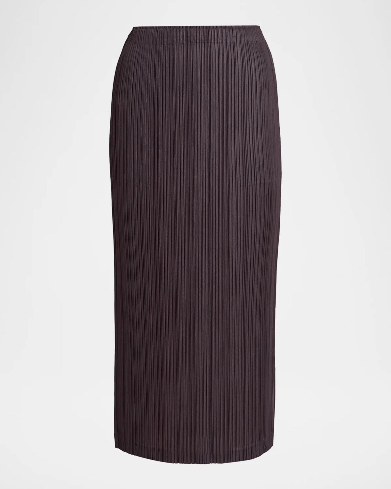 Issey Miyake Thicker Bottoms Plissé Midi Skirt | Neiman Marcus