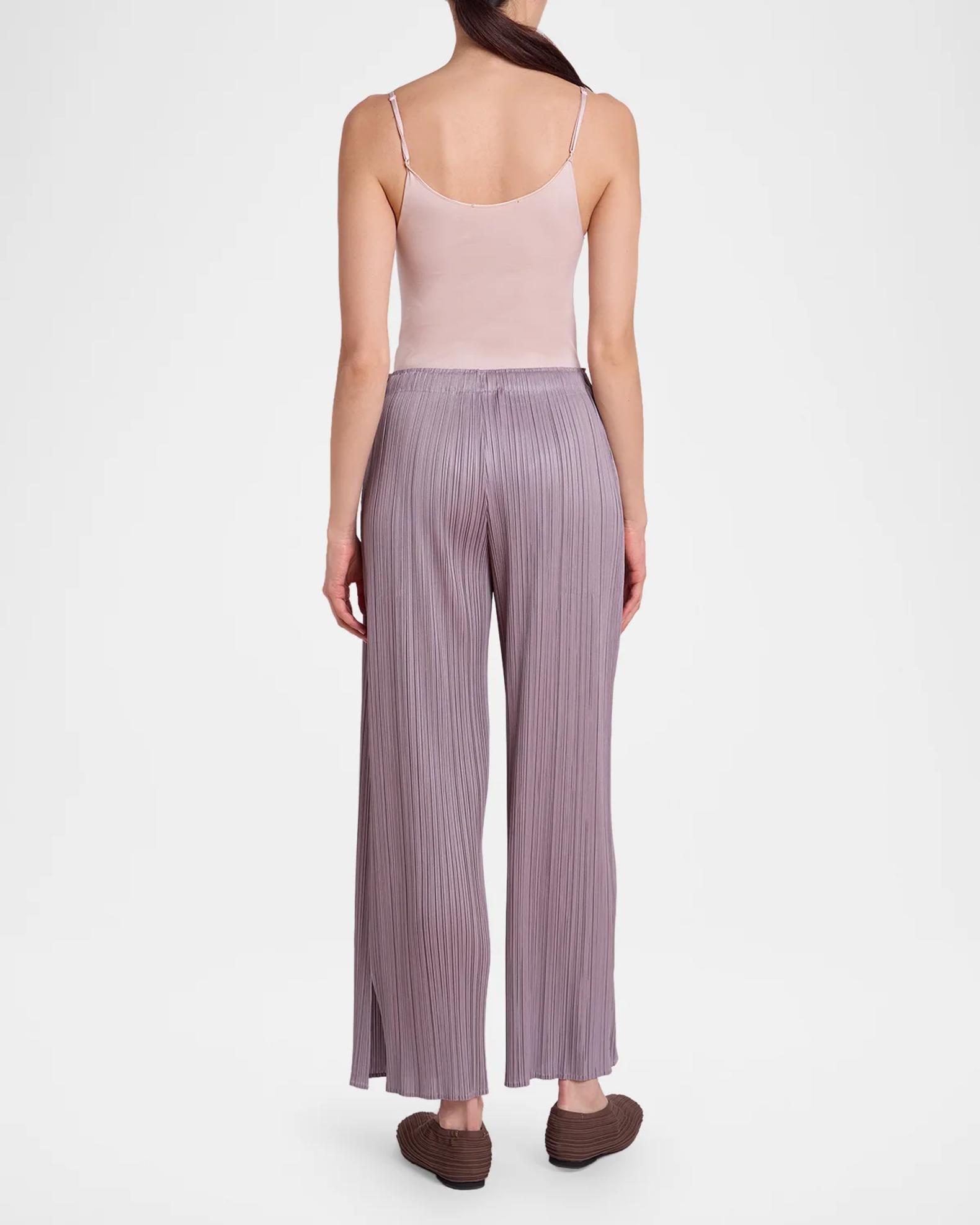 Issey Miyake Monthly Colors: August Pleats Wide-Leg Ankle Pants