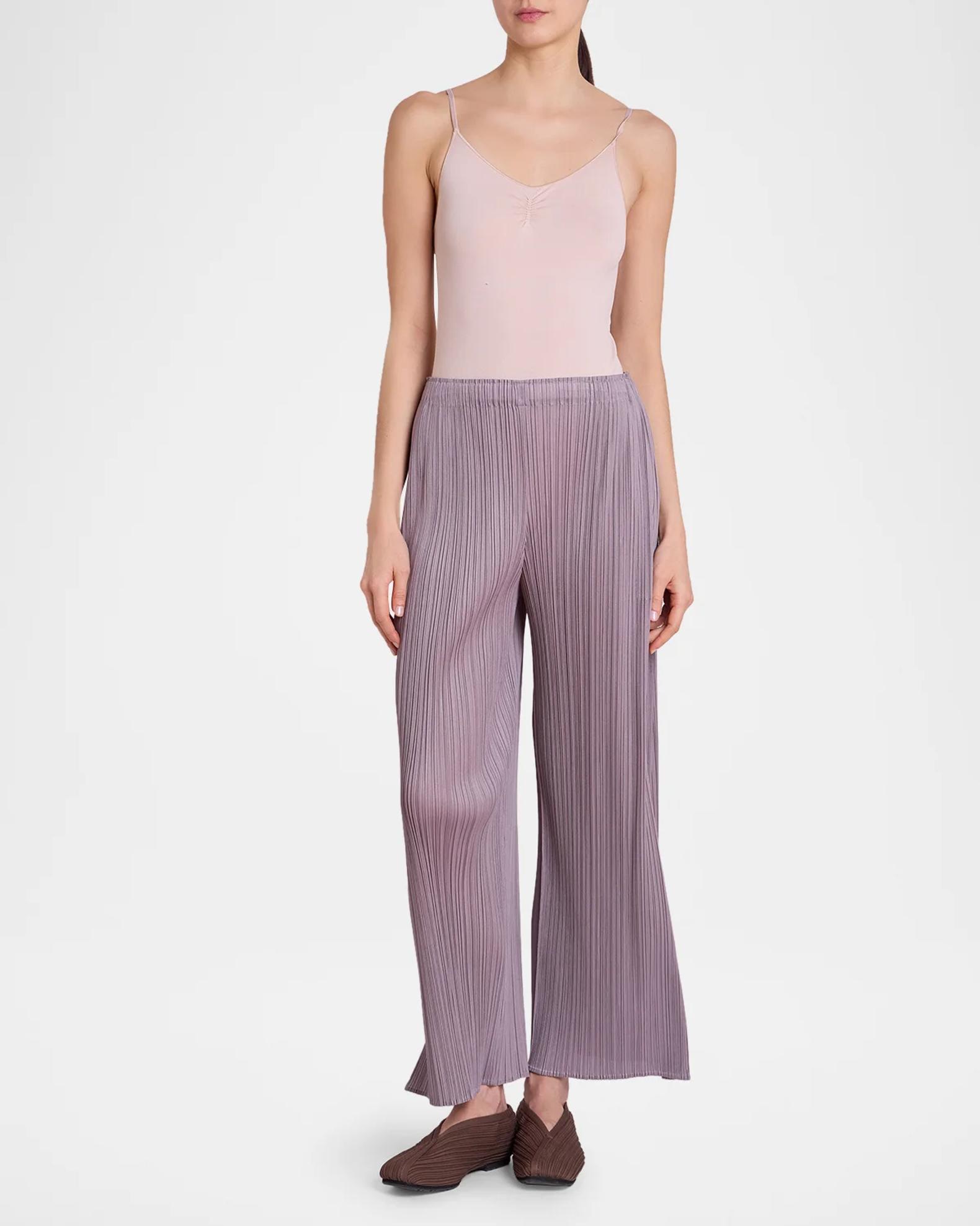 PLEATS PLEASE パンツ MONTHLY COLORS AUGUST Issey Miyake Monthly Colors: August Pleats Wide-Leg Ankle Pants